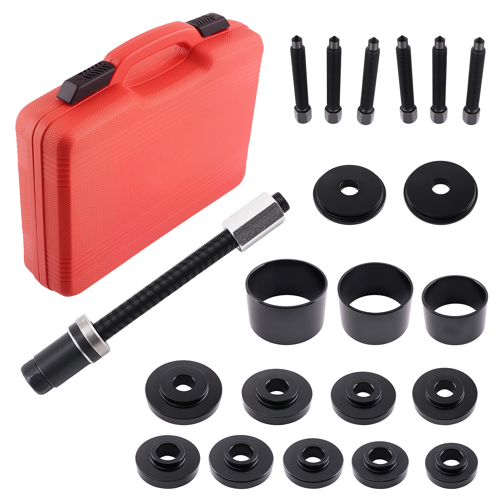 19PC Complete Wheel Bearing Tool Kit Front Drive Set with Storage Box Steel