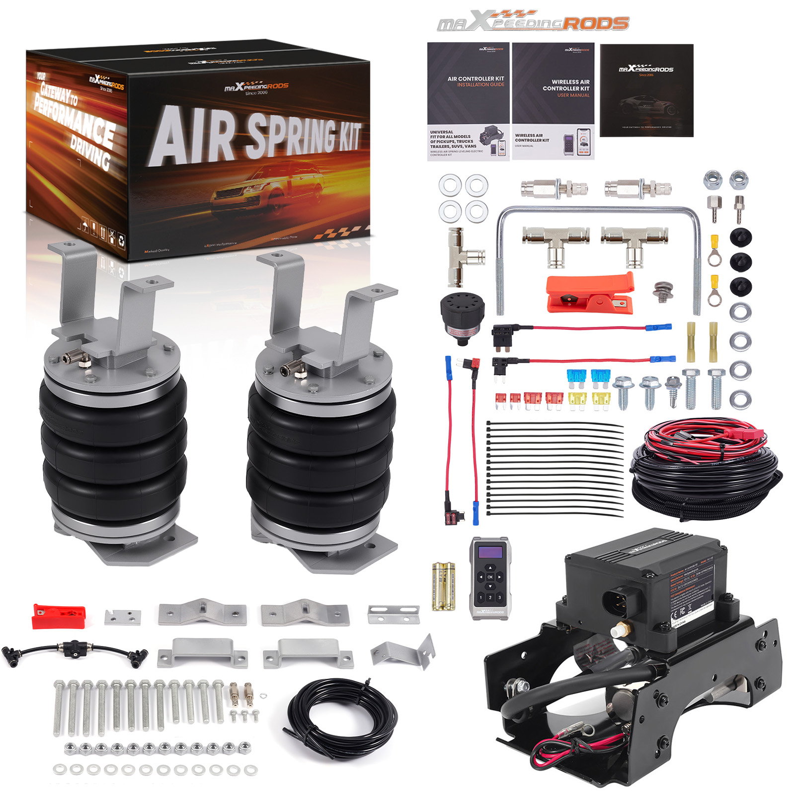 Air Spring Bag Helper Wireless Controller Rear For Ford Ranger Raptor 4x4 2022-