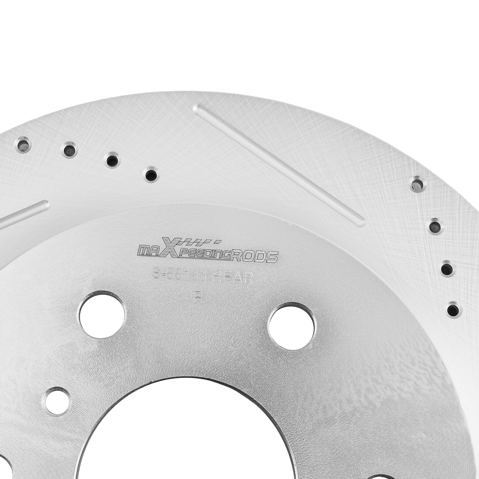 Rear Drilled and Slotted Disc Brake Rotor for Chevrolet Silverado 1500 2007-2019