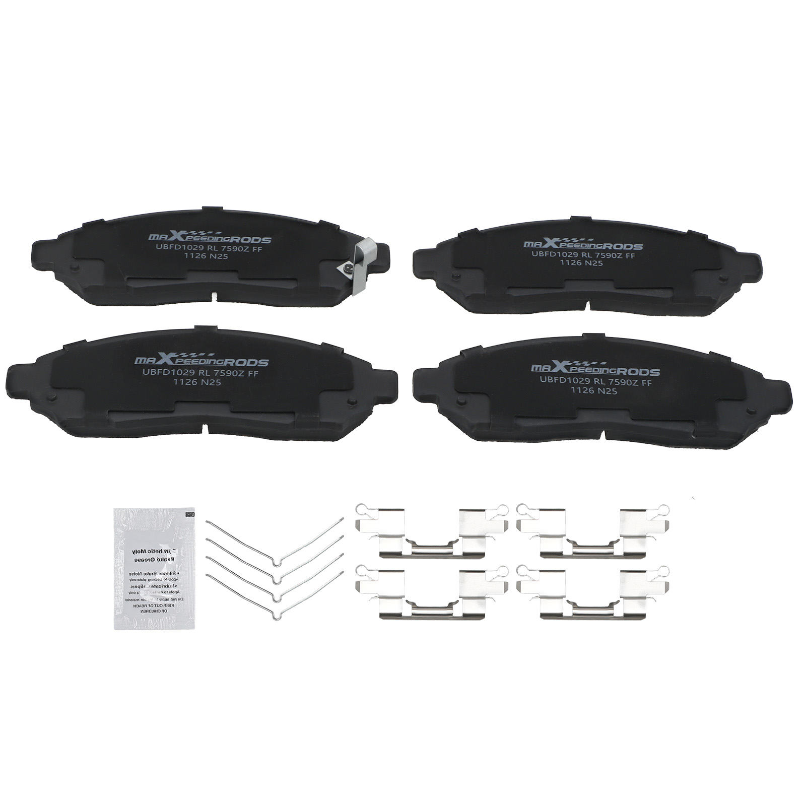 Front L&R Ceramic Brake Pads Kit for Nissan Frontier Pathfinder Xterra 2005-2020