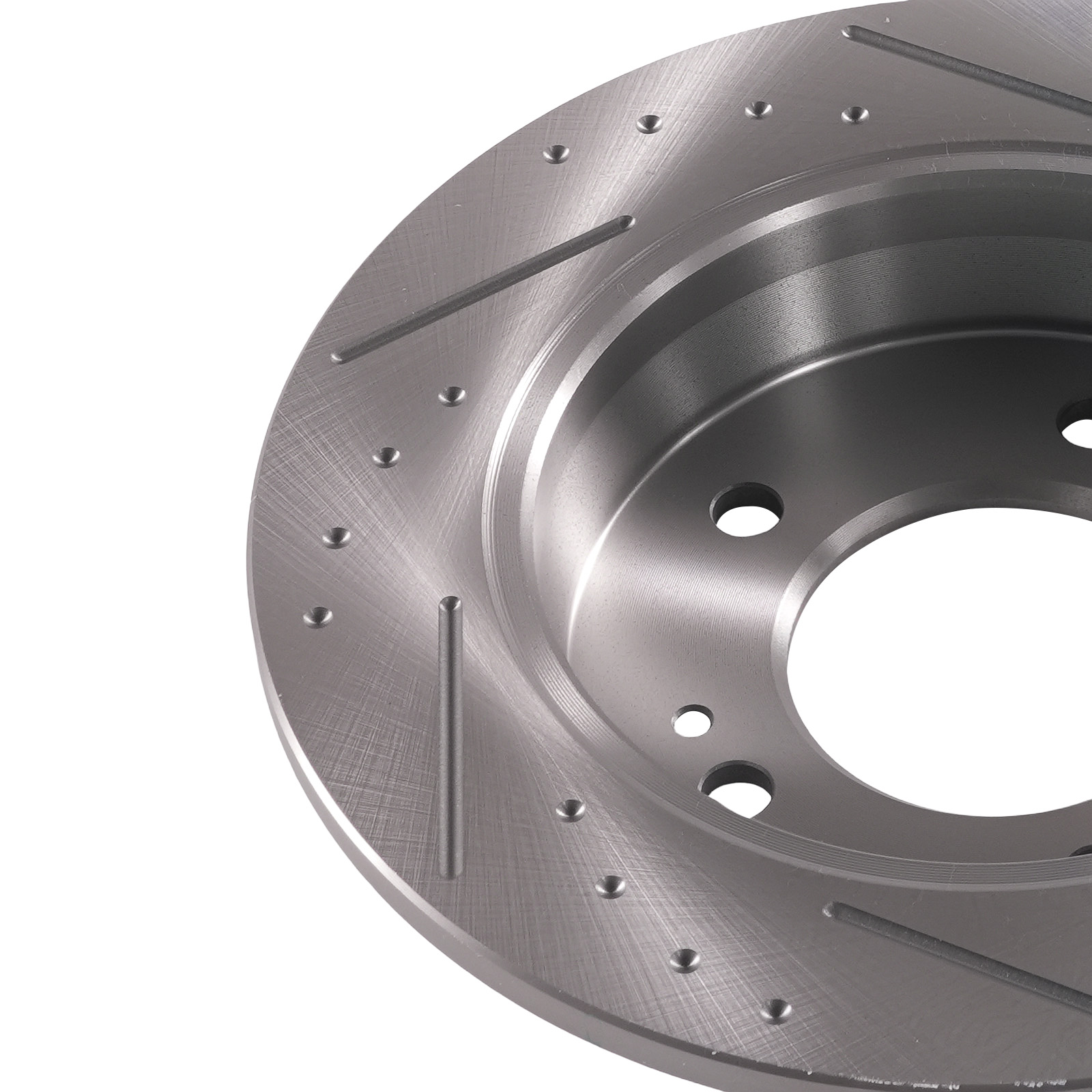 Rear Drilled Slotted Brake Rotors Ceramic Pads for Kia Forte/Forte5 2014-2018