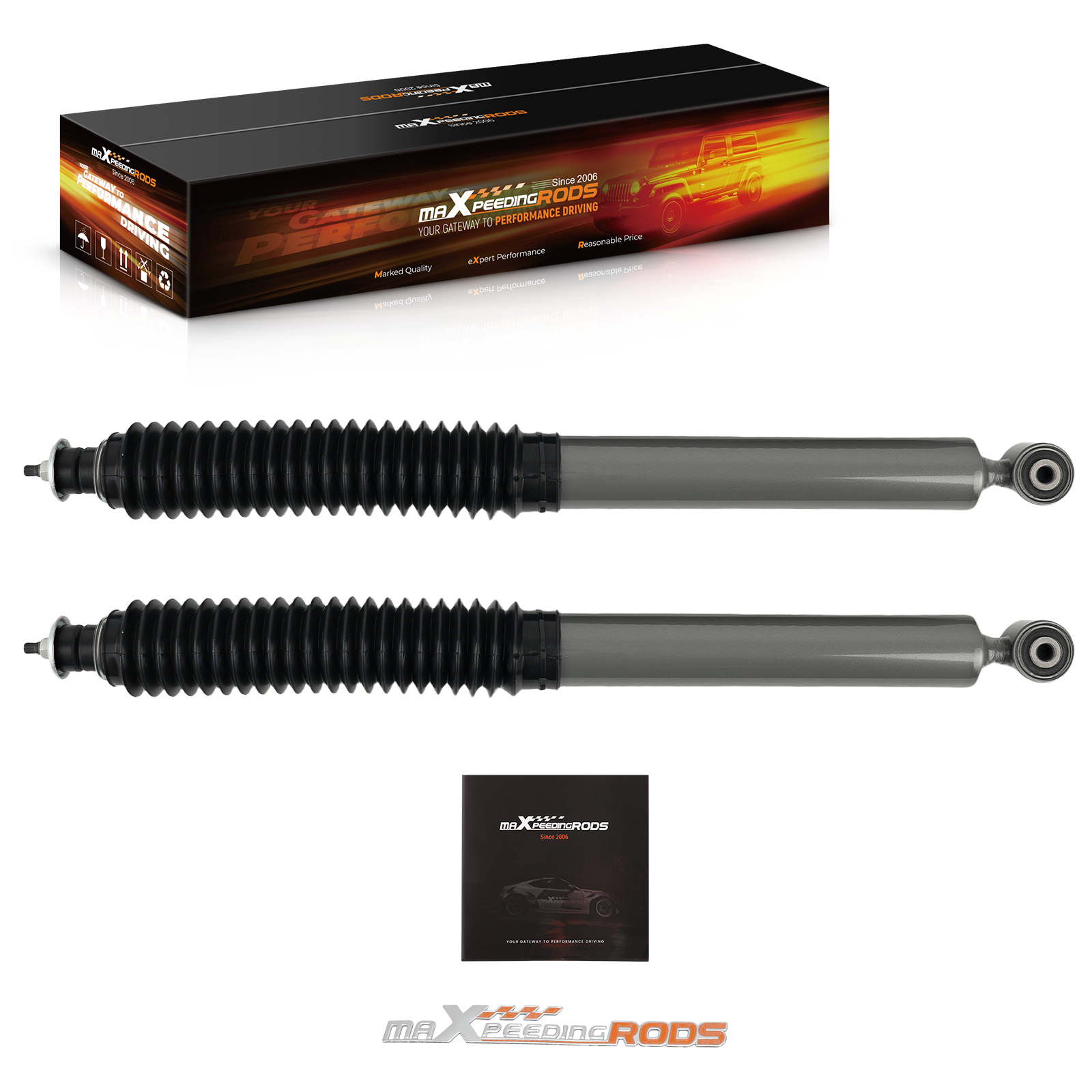 Pair Rear Shock Absorbers For Toyota Tacoma 2005-2023 Fit 2.5-5.5