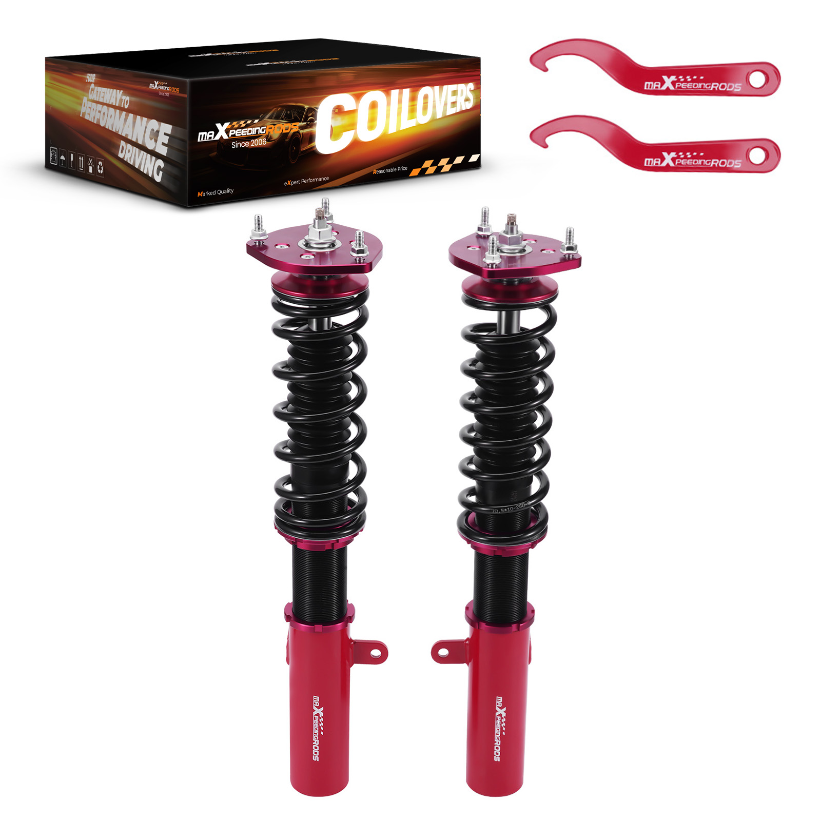 Rear Coilover 24 Way Damper Adjustable For Toyota Camry 07-11 Lexus ES350 Shock