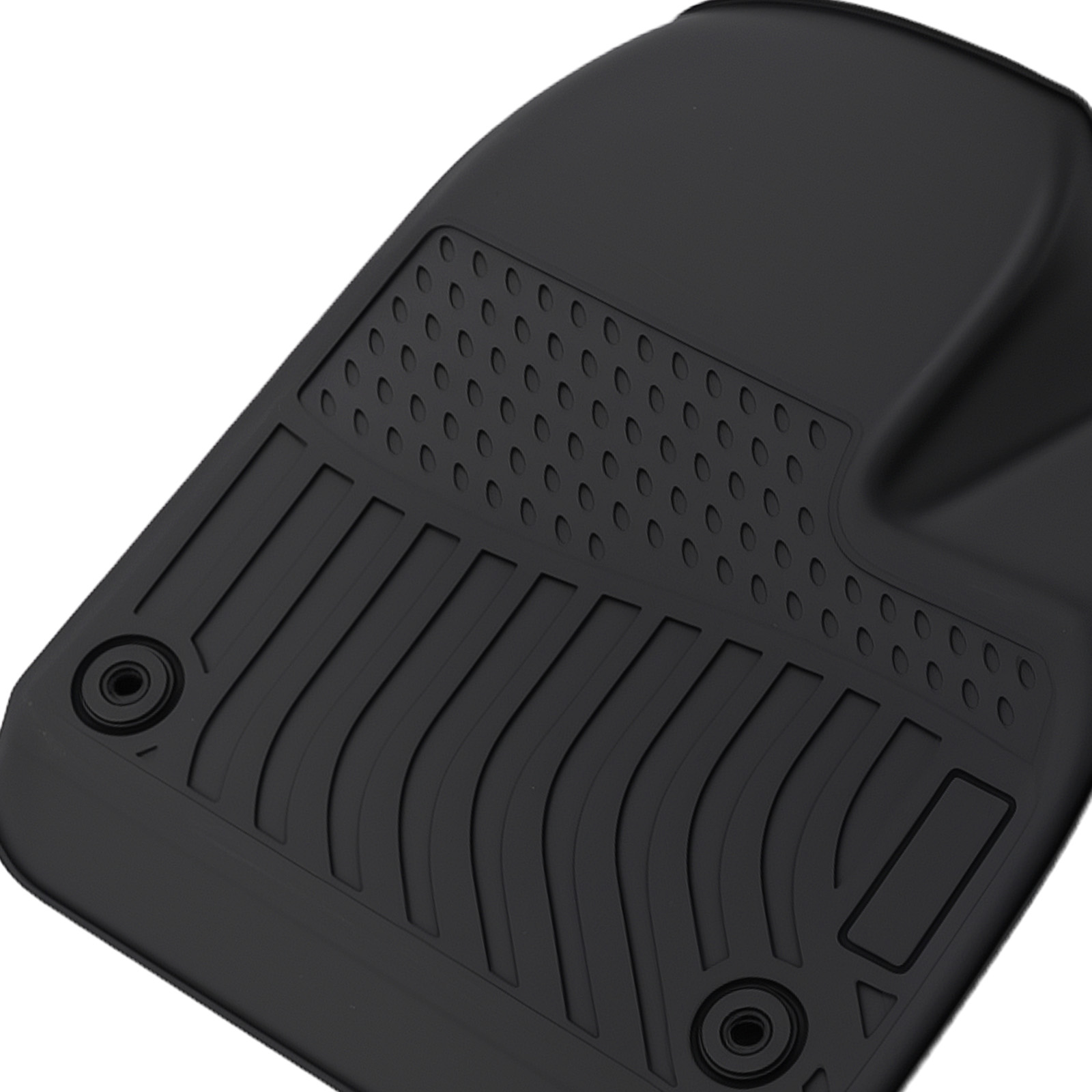 Floor Mat Set for Chevrolet Traverse 7 Seats 2018-2023 TPE Black Easy Clean