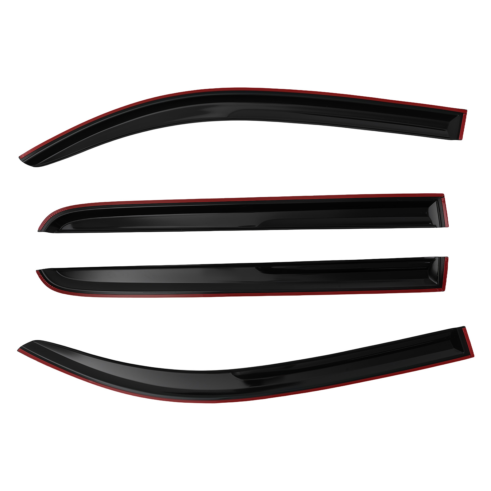 Window Visors Wind Deflectors Set for Toyota Tacoma Double Cab 2005-2015 Outside