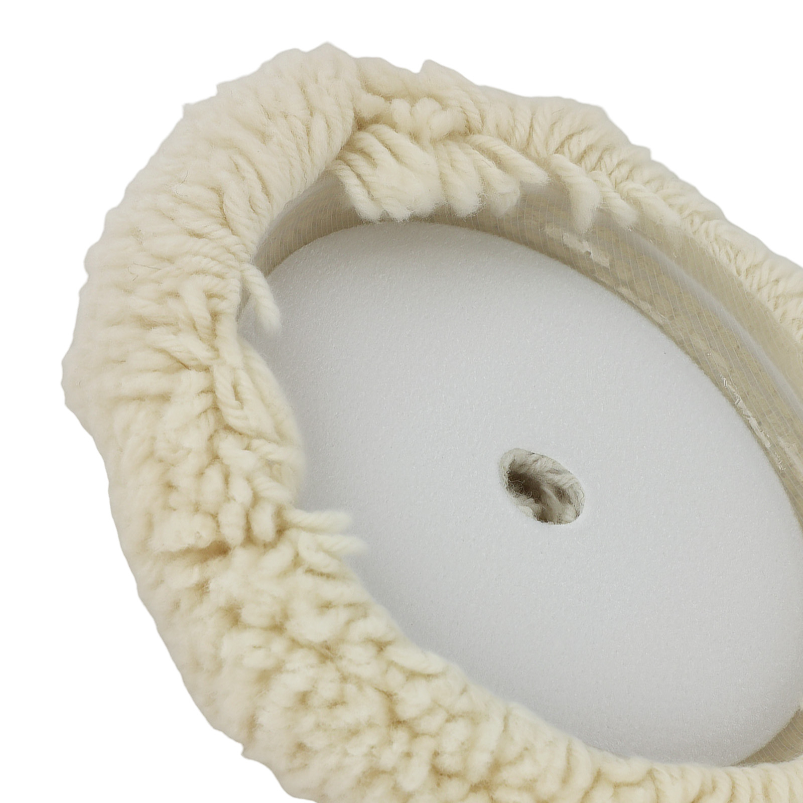 7 Inch Hook Loop Wool Polishing Bonnet for Buffing Compound Application