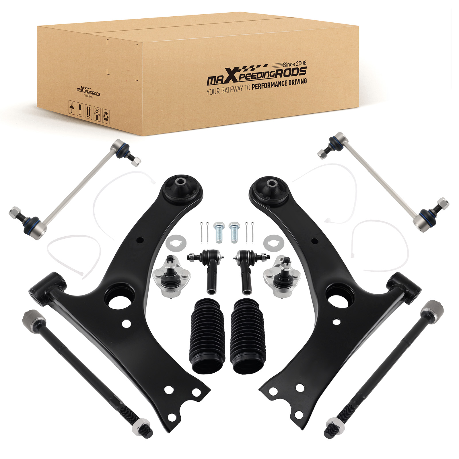 12PC Front Suspension Kit Control Arm Ball Joint for Toyota Corolla Matrix 09-13