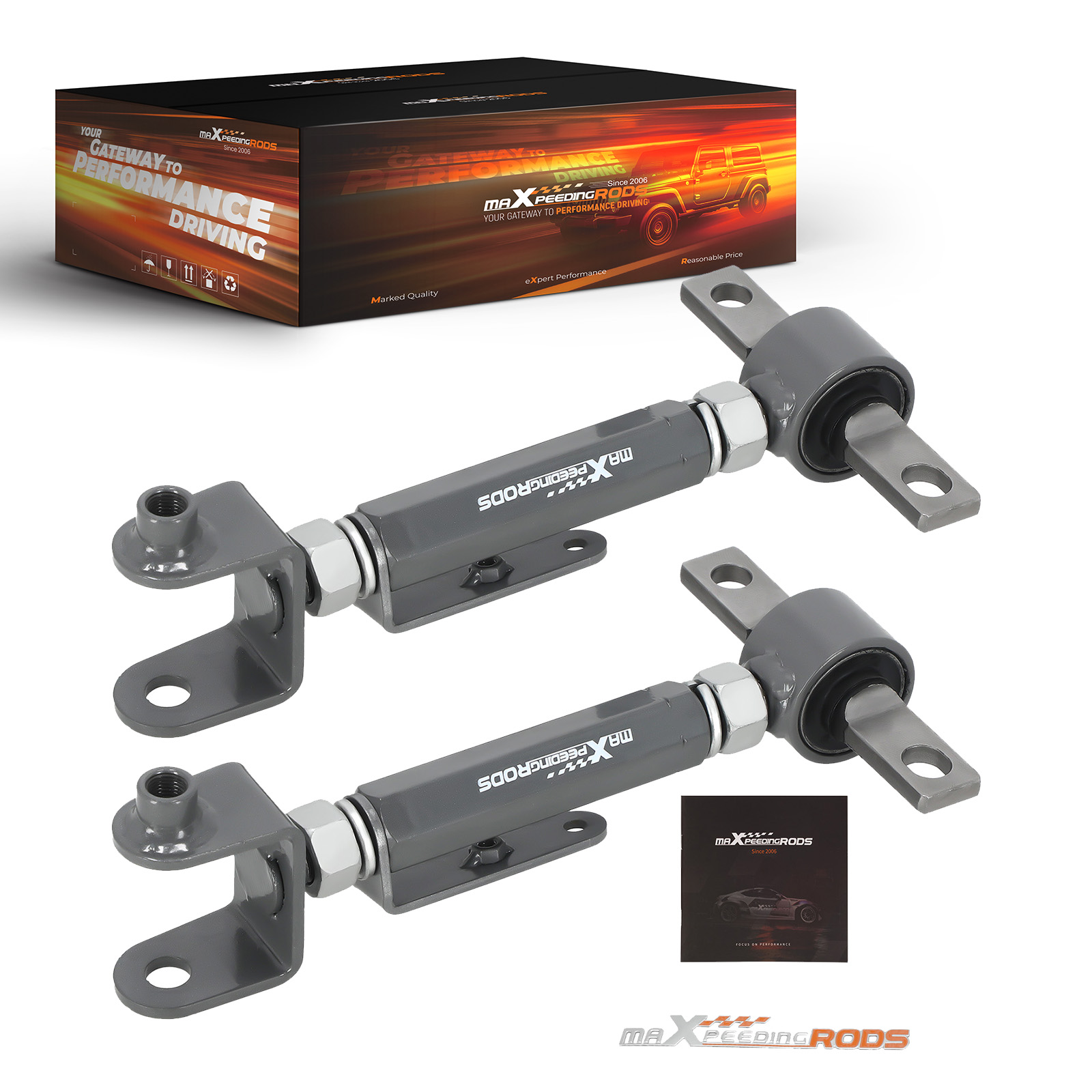2X BRAZOS DE INCLINACIÓN TRASEROS SUPERIORES AJUSTABLE FOR HONDA CIVIC ACURA RSX