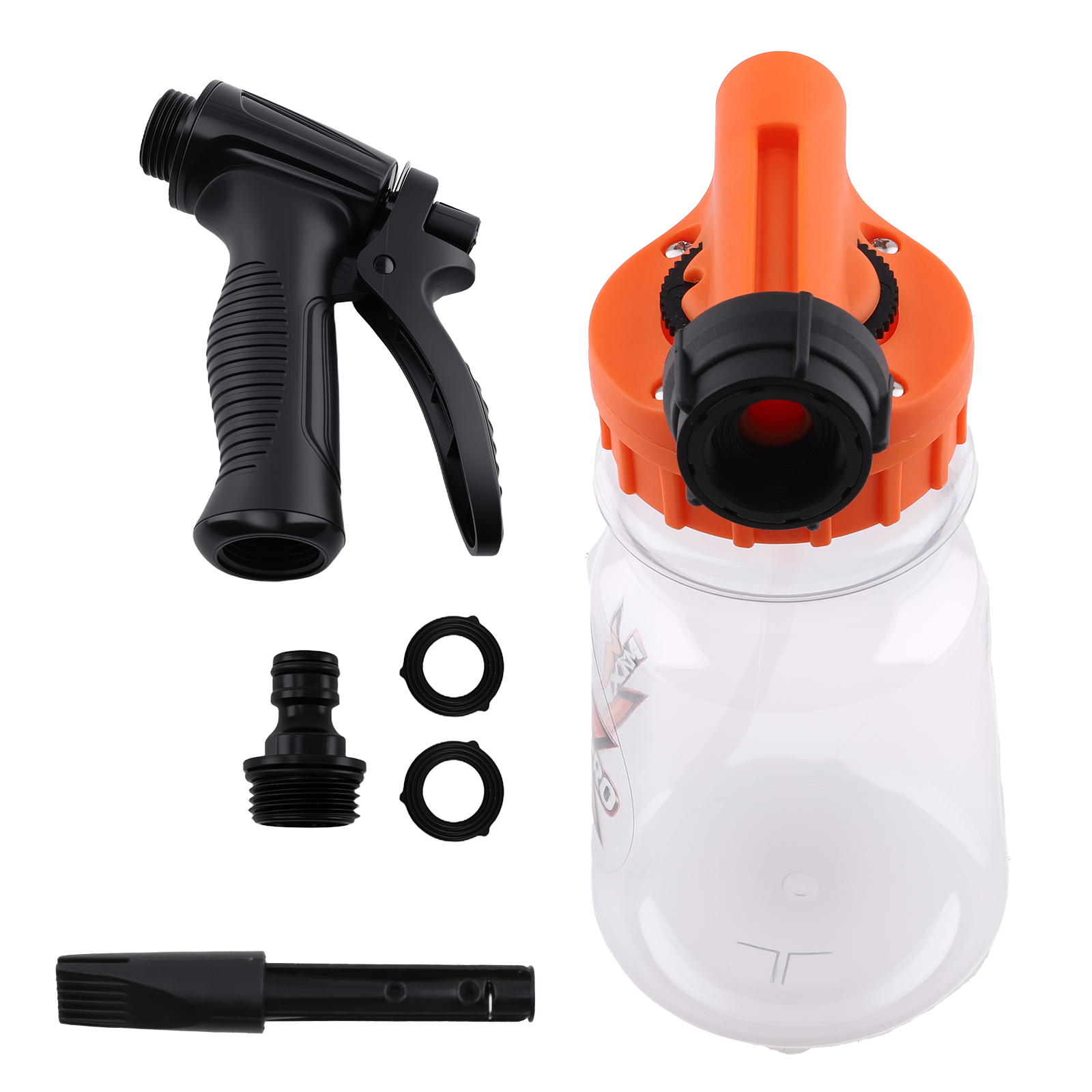 1L Snow Foam Lance Cannon for Car Wash Adjustable Garden Hose Quick Connect