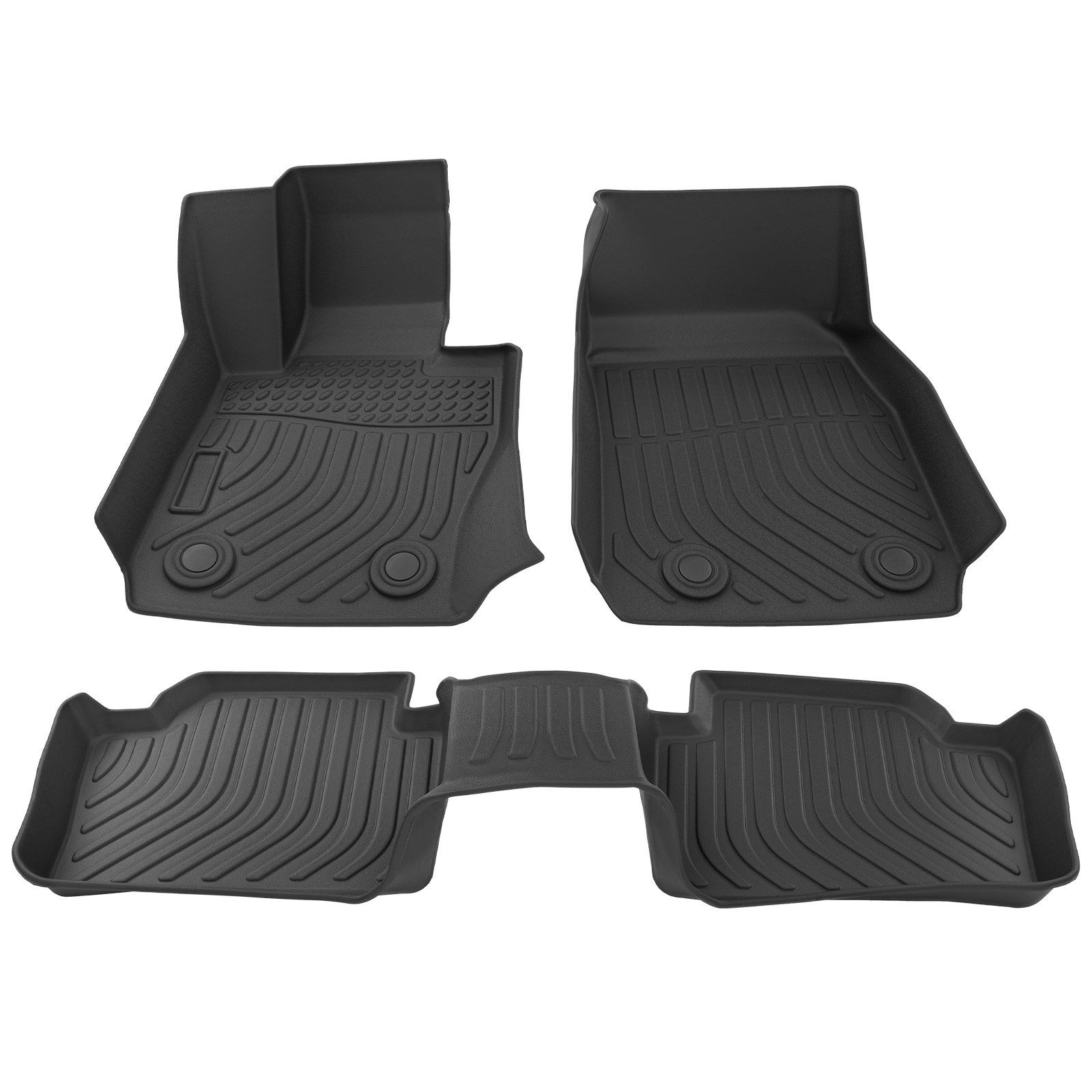Black Carpet Floor Mats for BMW 318i 325i 330i 340i M3 2012-2018 Anti-Slip