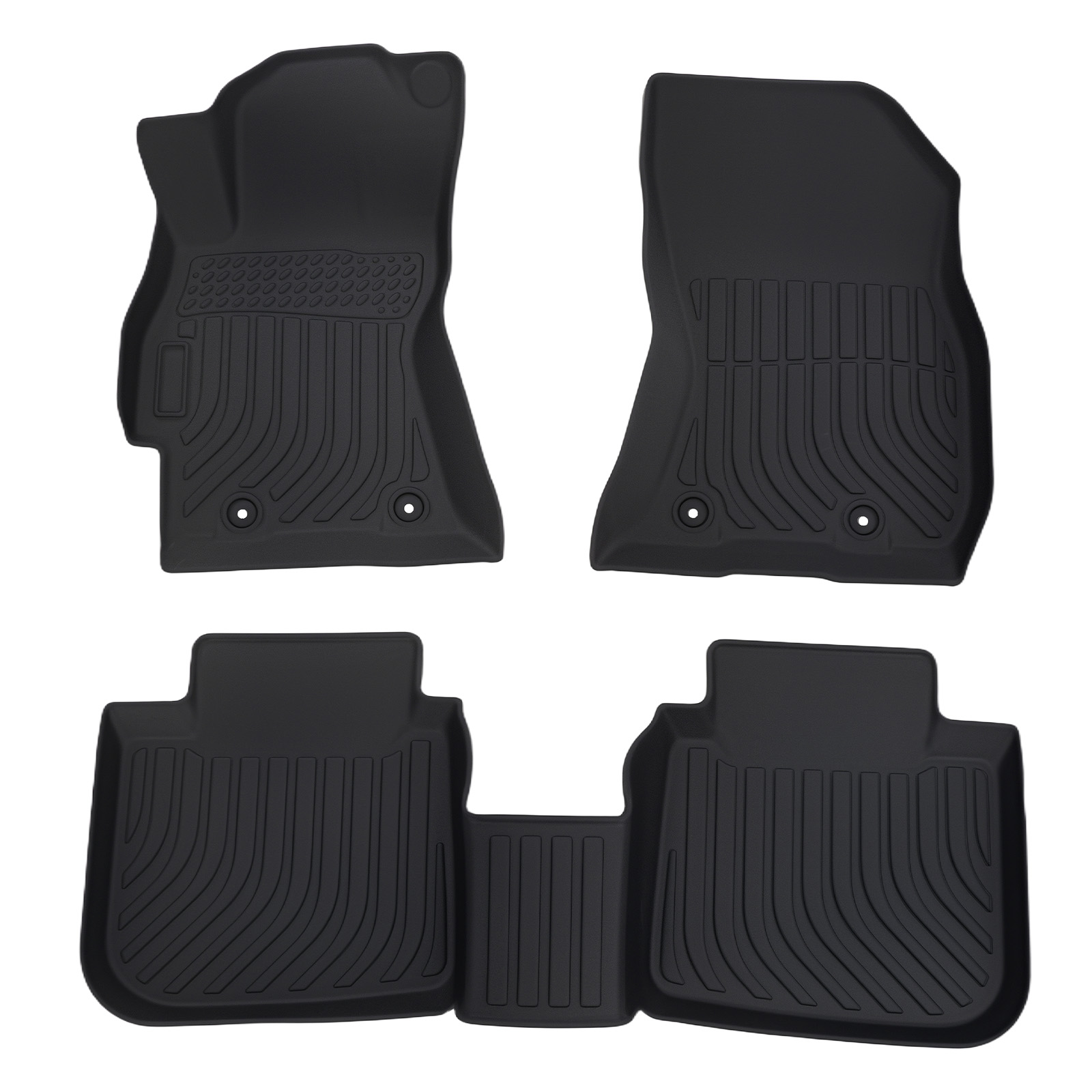 Black Rubber Floor Mats for Subaru Legacy 2015-2019 Floor Liners Waterproof