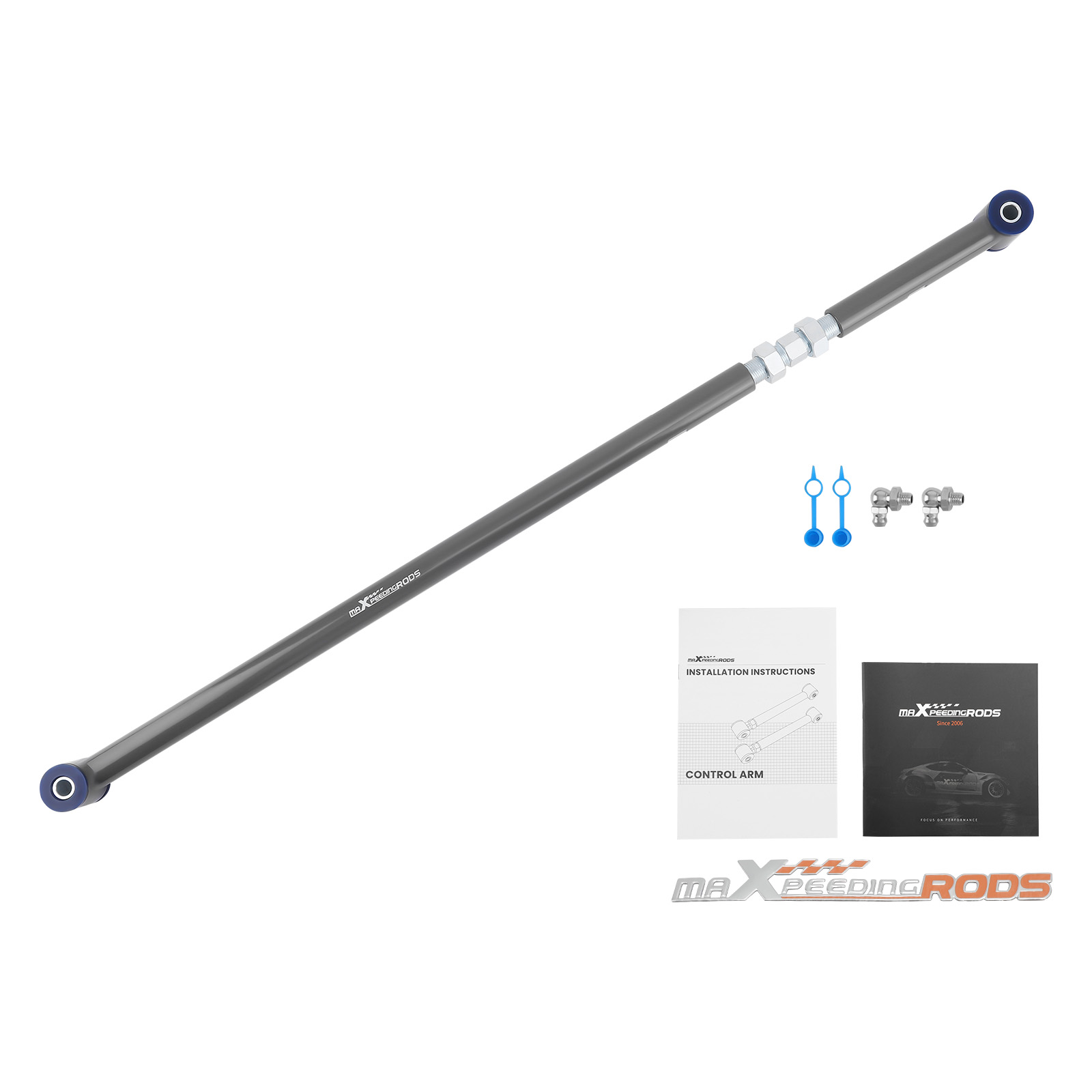 1x Rear Adjustable Panhard Track Bar w/ Poly Bushings for 2005-2014 Ford Mustang