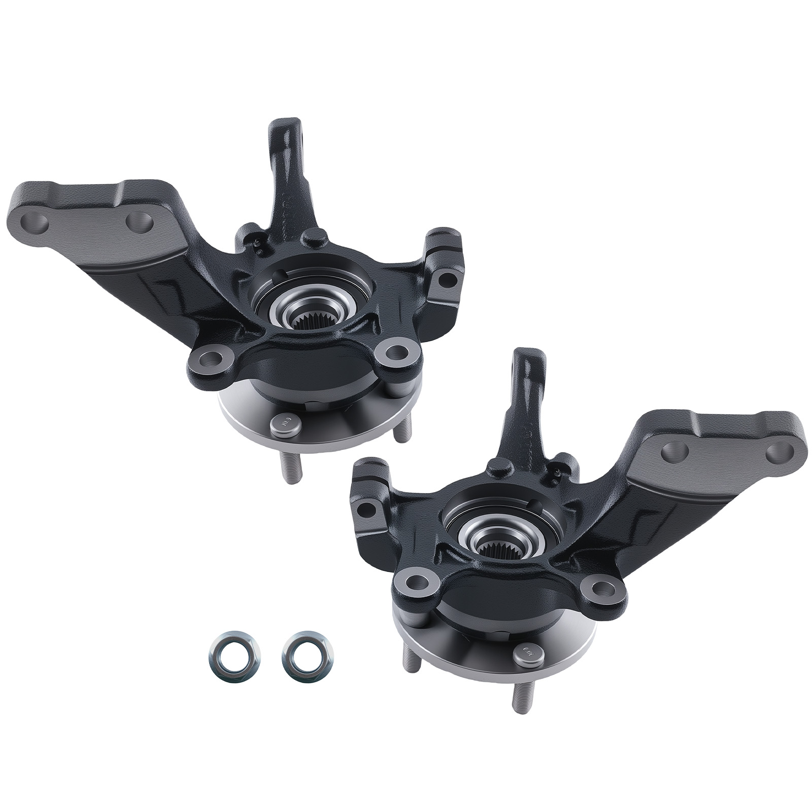 2pc Front Left RH Wheel Bearing Hub Knuckle Assembly For Nissan Versa 2013-2019