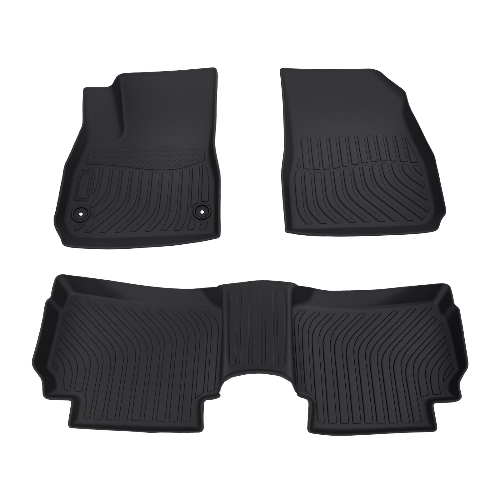 Anti-Slip Floor Mats for Chevrolet Malibu 2016-2023 Black TPE All-Weather