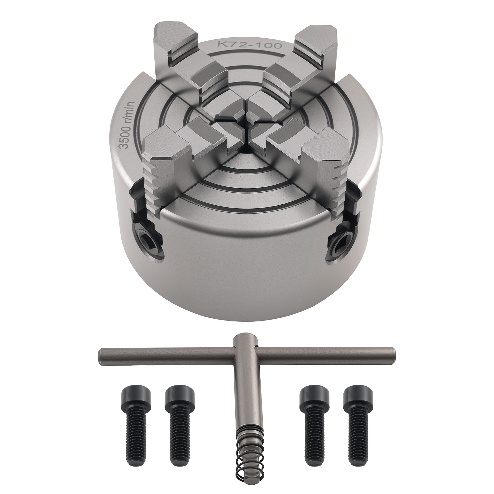 100mm Metal Lathe 4 Jaw Self Centering Chuck K72-100 3.93