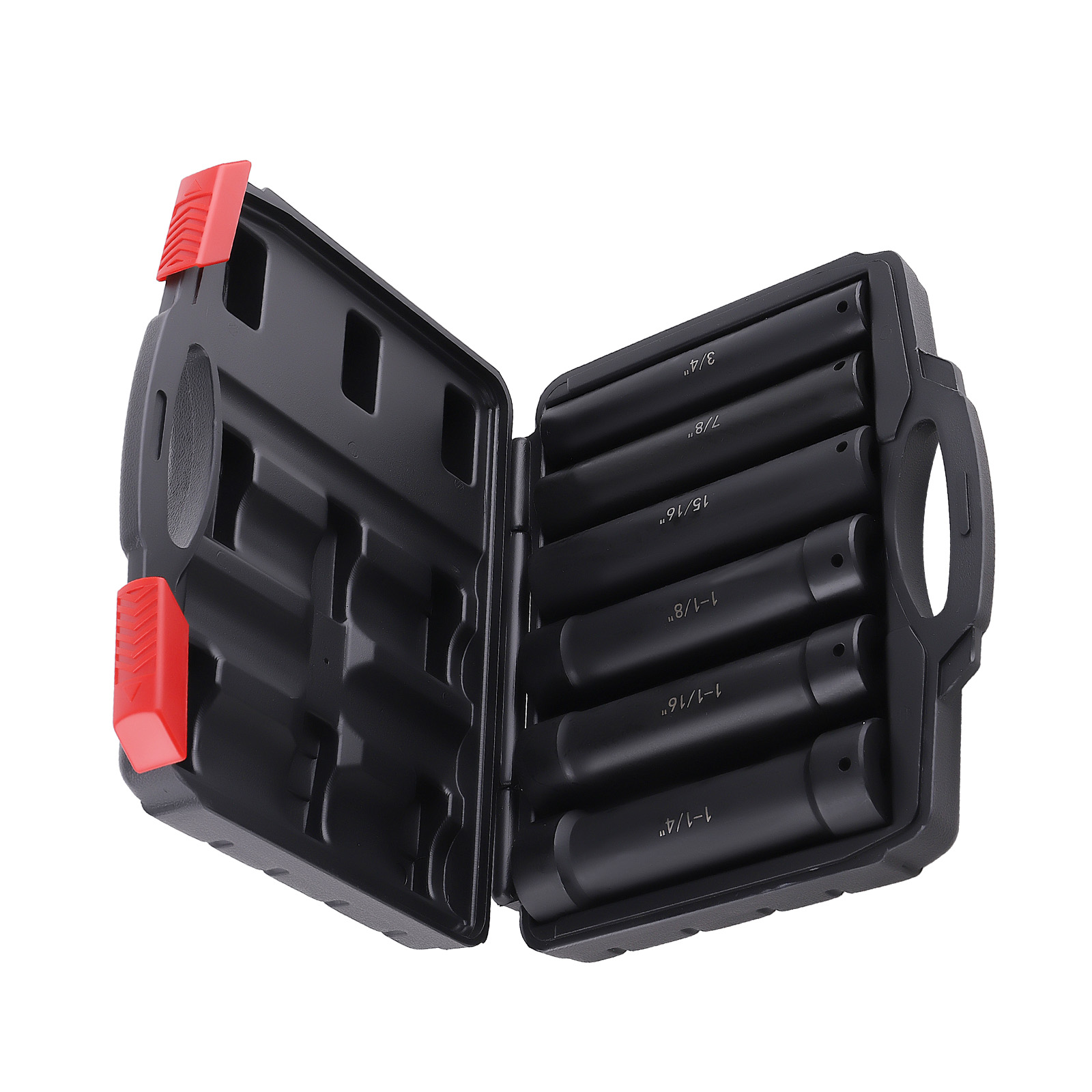 6* 1/2 Inch Drive Heavy Duty Extended Length Extra-Deep Length Impact Socket Set
