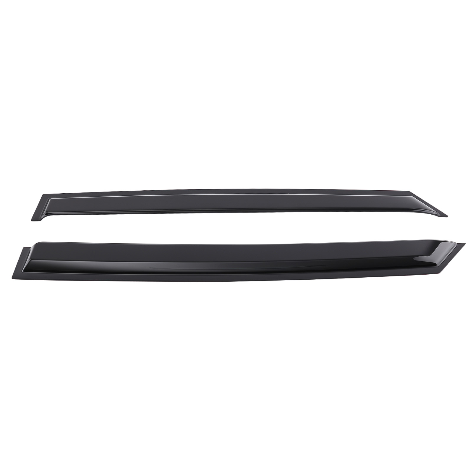 Front & Rear Window Wind Deflectors for Hyundai Santa Fe 2013-2018  Black