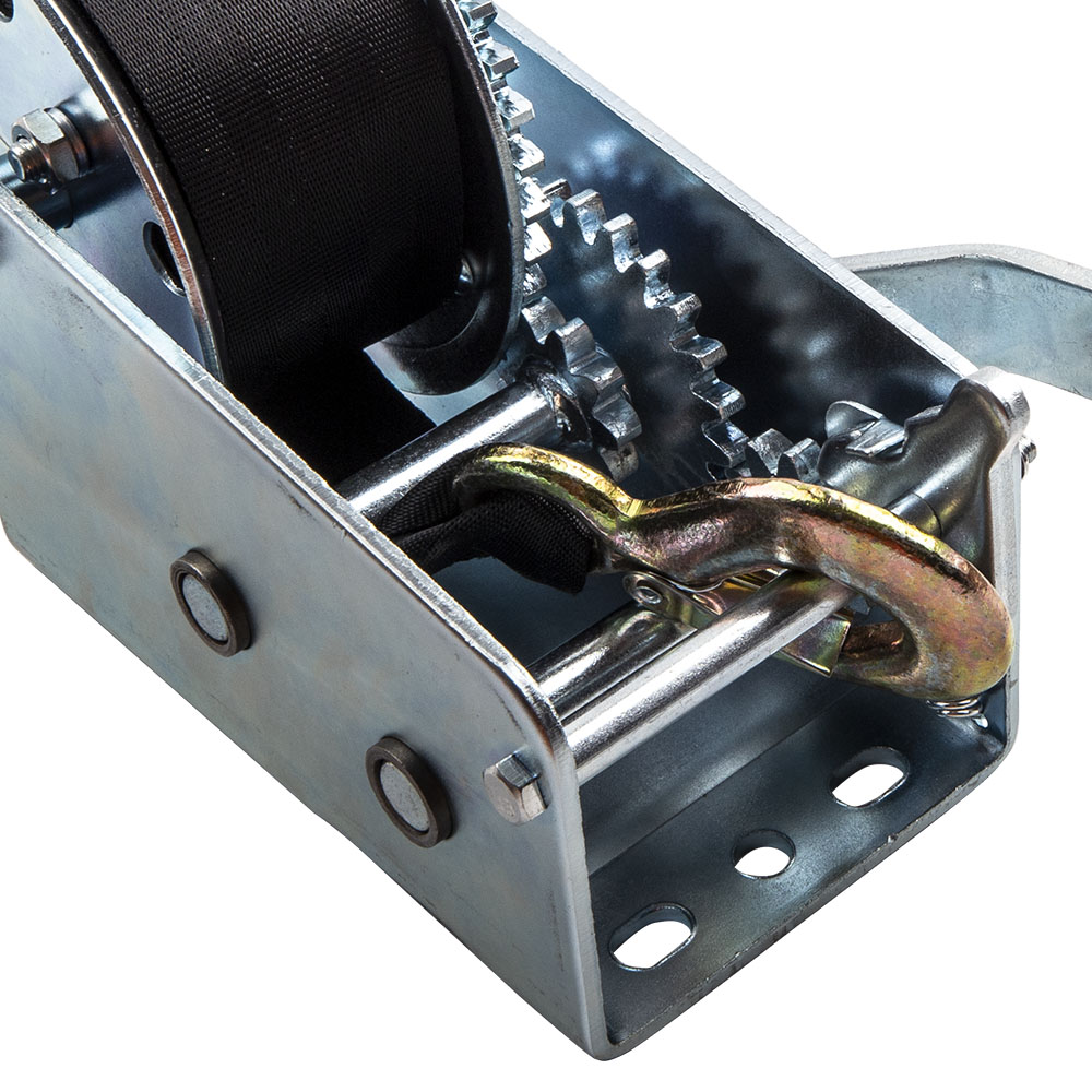 2000lbs Hand Winch Hand 2 Gear Crank Winch Heavy Duty ATV Trailer Boat QME
