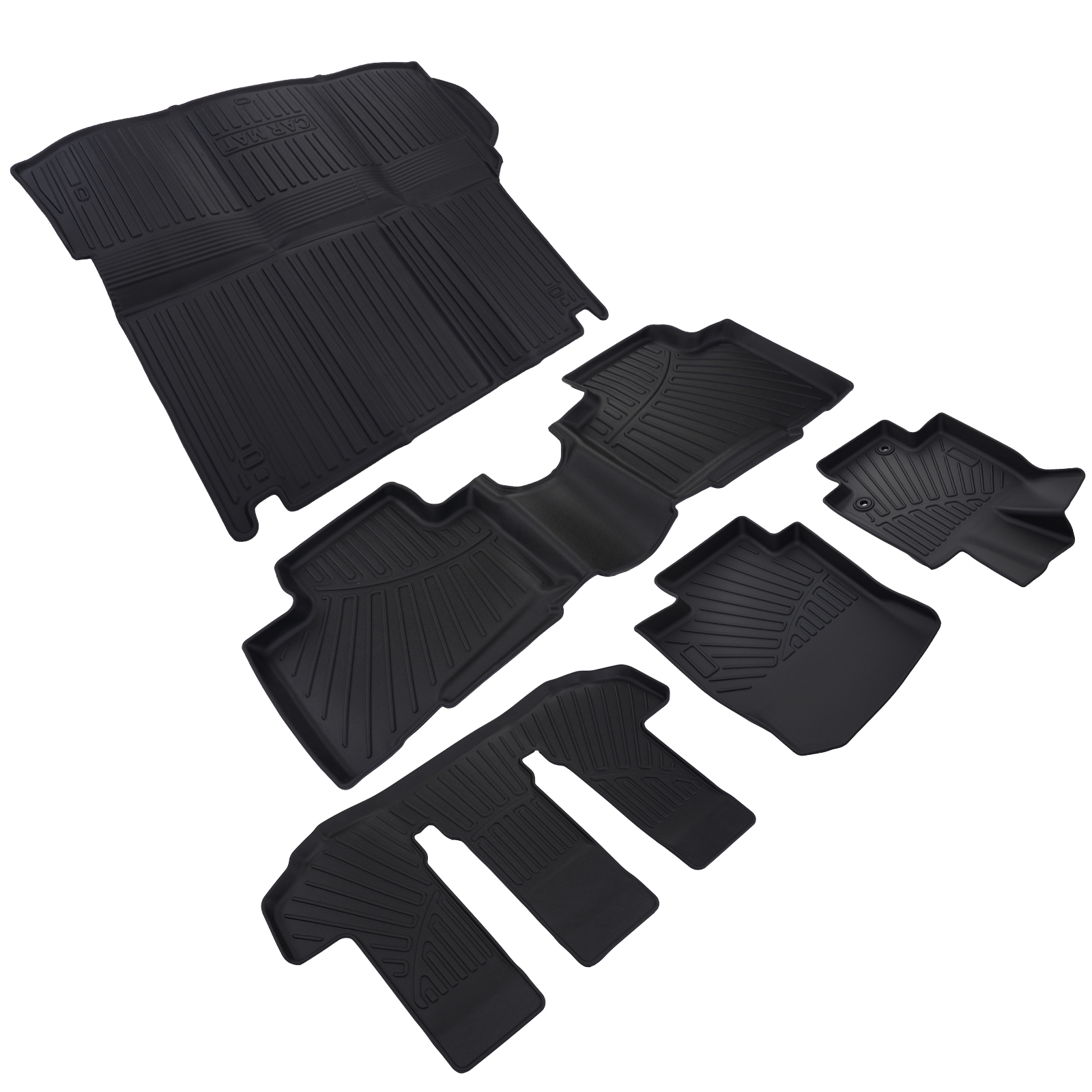 3D Molded Floor Mats & Cargo Liner fit for Toyota Highlander 2020-2025 7-Seats