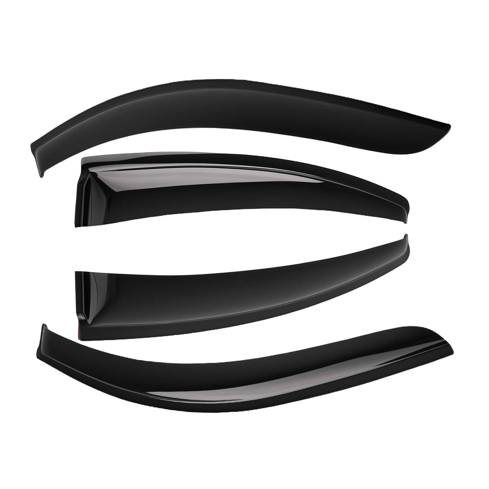 Wind Deflectors Rain Guard Vent for Honda HR-V 2016-2022 Outside Mount Black