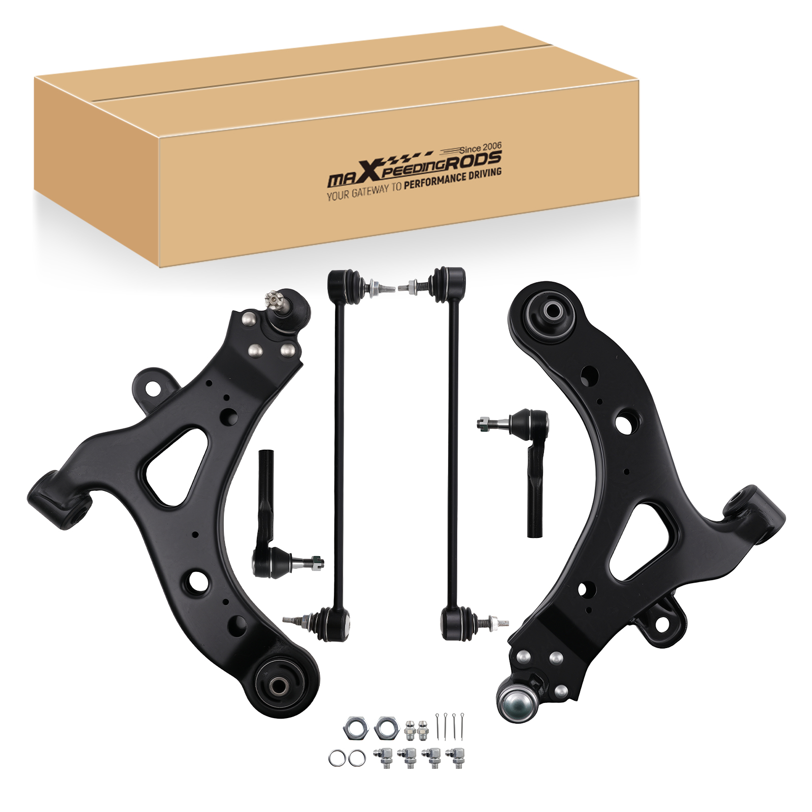 Front Lower Control Arms Sway Bar Tierods for 2005-09 Chevy Uplander Montana FWD