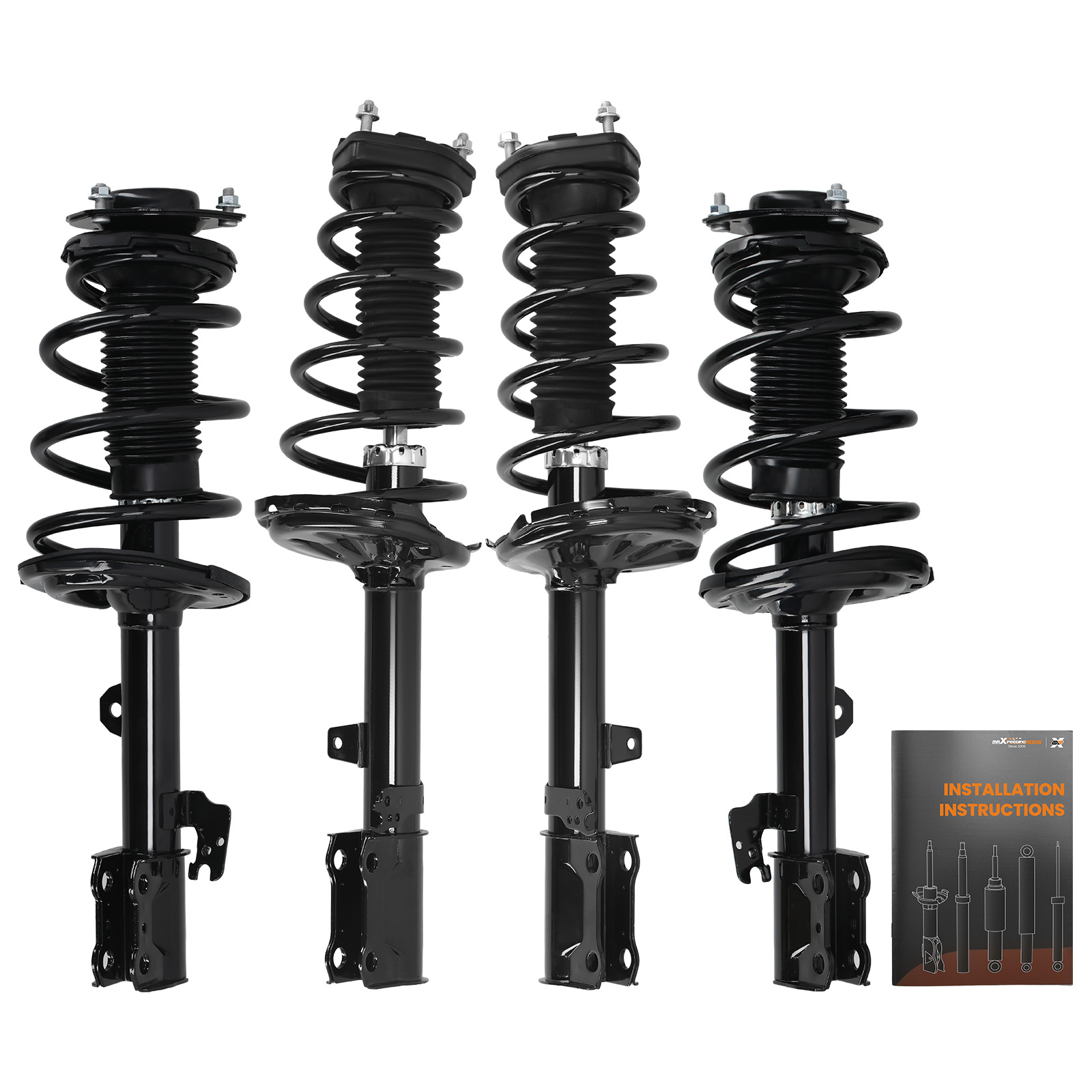 Front Rear Struts w/ Springs Assembly for 2008-2011 Toyota Highlander FWD 3.5L