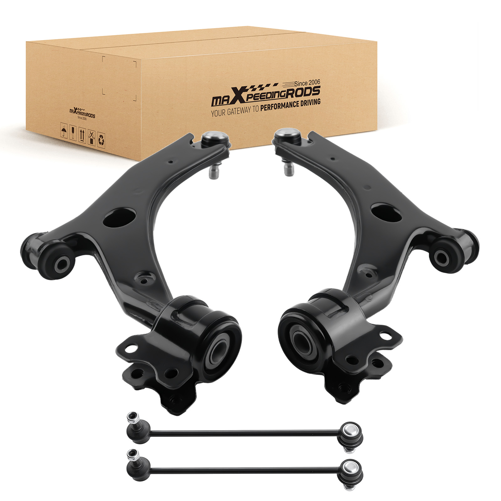 Front Lower Control Arm Ball Joint + Stabilizer Sway Bar Link for Mazda 3 04-09