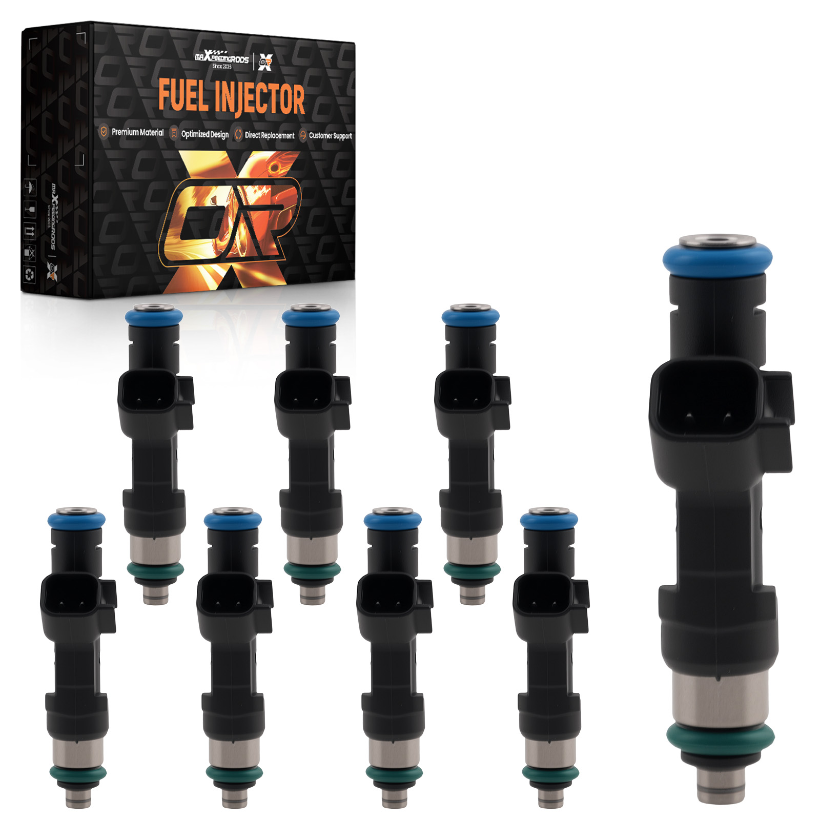8PCS Fuel Injectors For FORD F-350 5.4L V8 2009 0280158138 7C3E-AB New