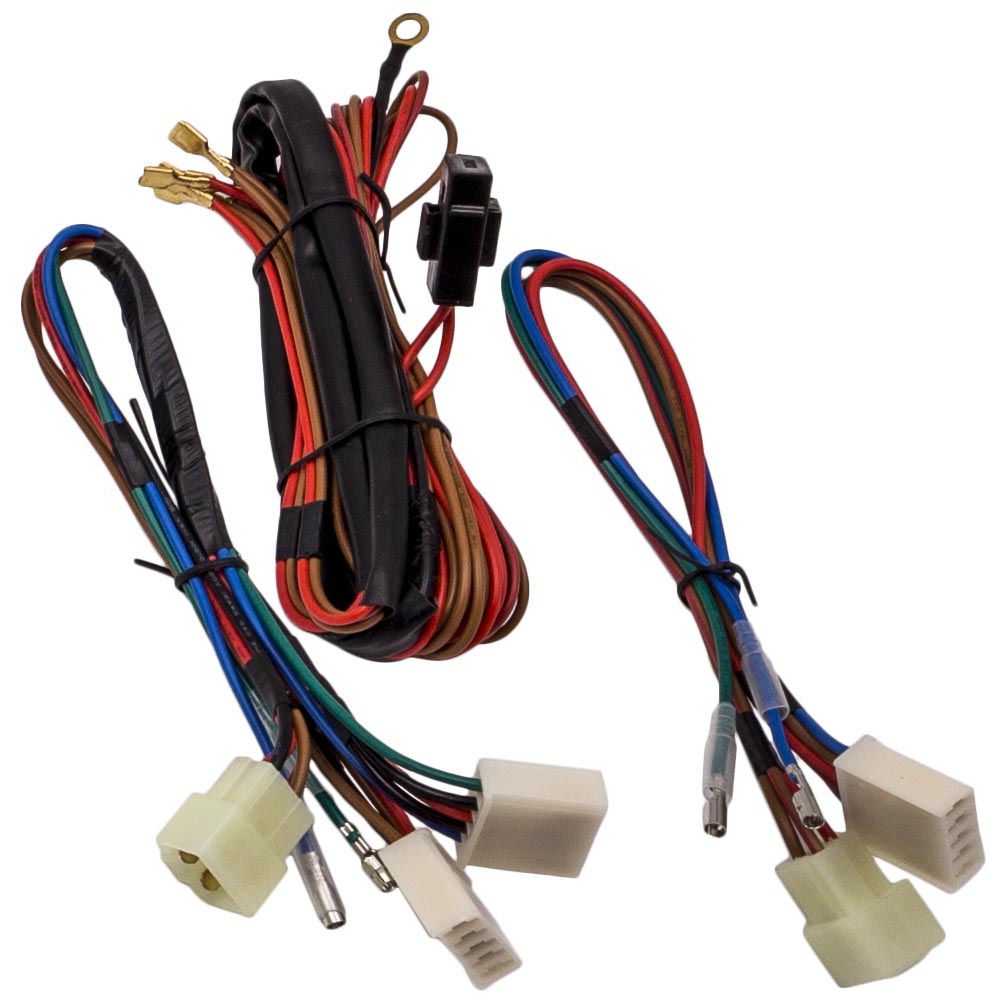 Universal 2 Door Electric Window Conversion Kit 12V DC Brass Front /Rear