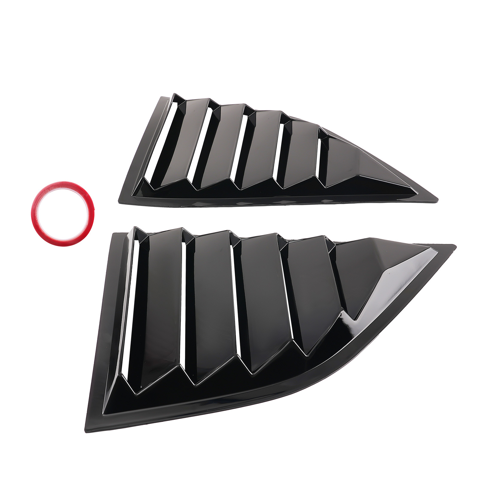 Side Window Louvers ABS Plastic for Dodge Challenger 2008-2022 Gloss Black