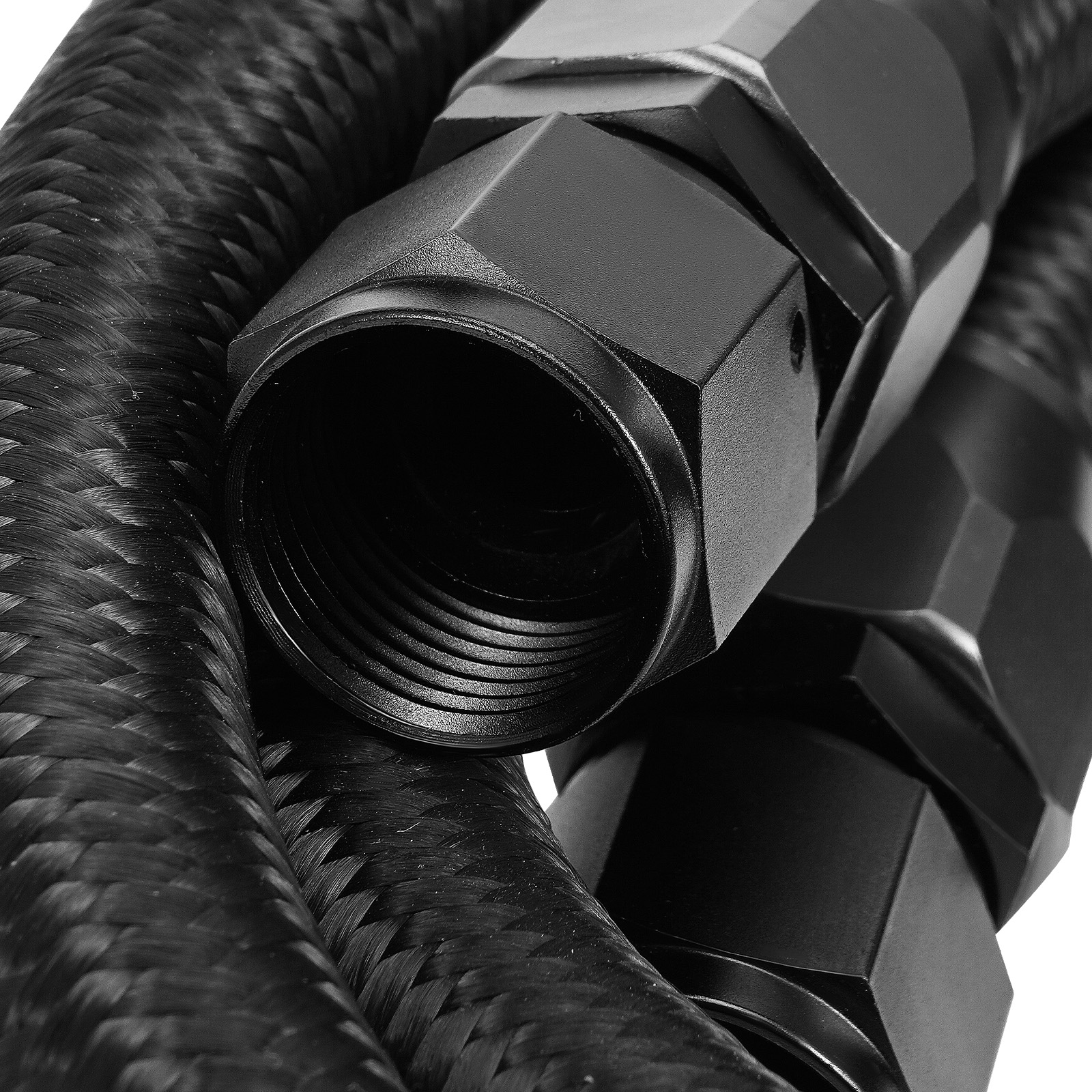 16Row Universal 10AN Aluminum Oil Cooler Transmission Engine Black Hoses