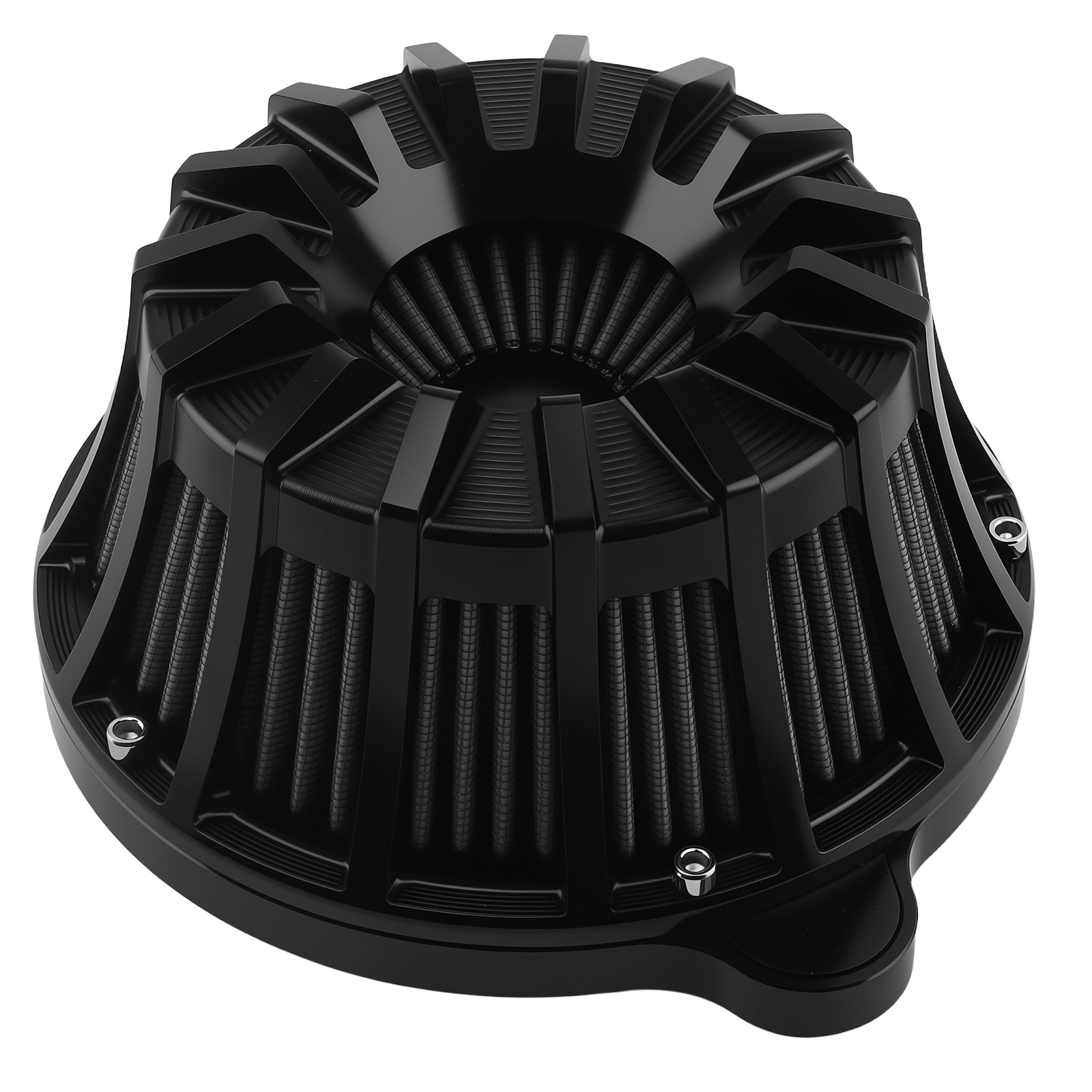 Aluminum Spike Air Filter for M8 Trike/Touring 2017-2023 Black Turbine