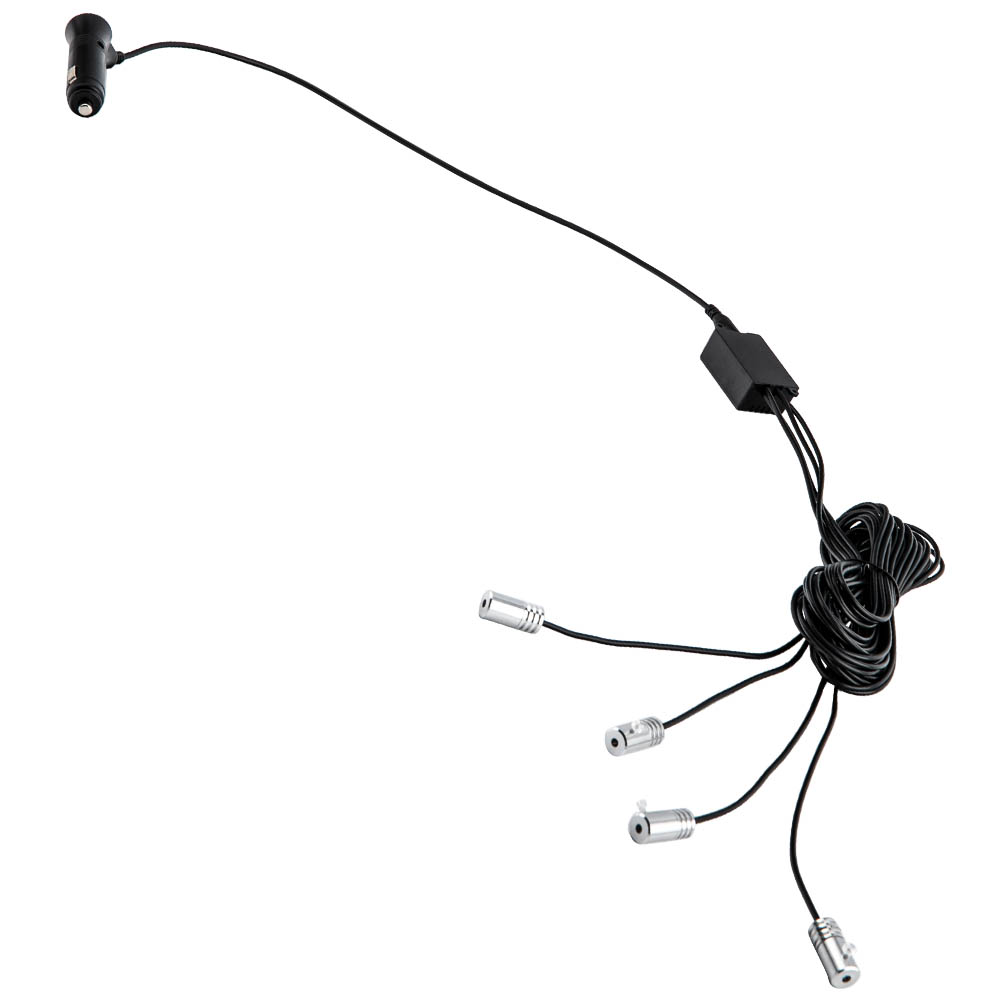 12V 4M RGB LED Car Interior Fiber Optic Neon Wire Strip Atmosphere Light Kit APP