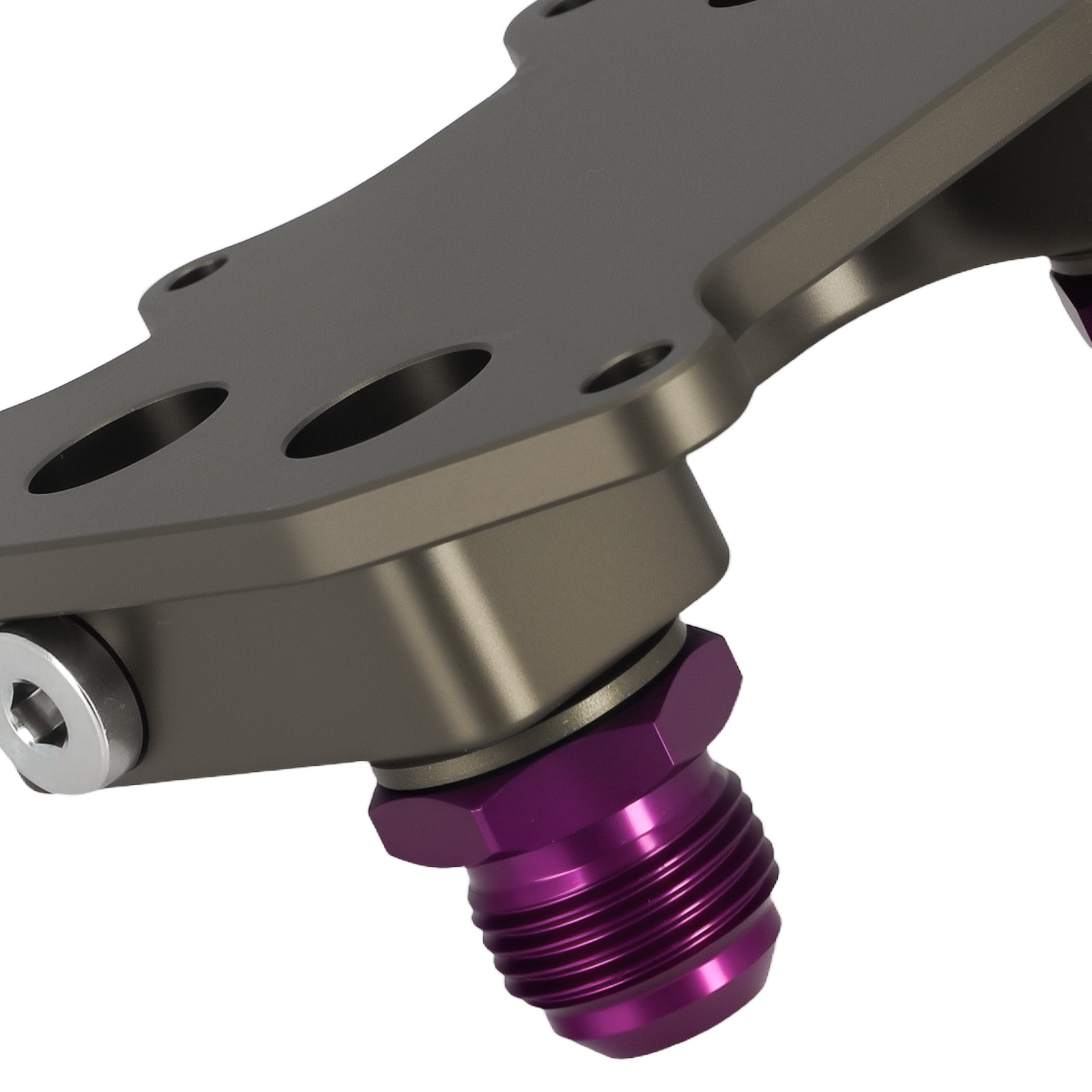 Oil Cooler Sandwich Adapter for VW Audi TDI AN10 CNC Machined Aluminum Purple