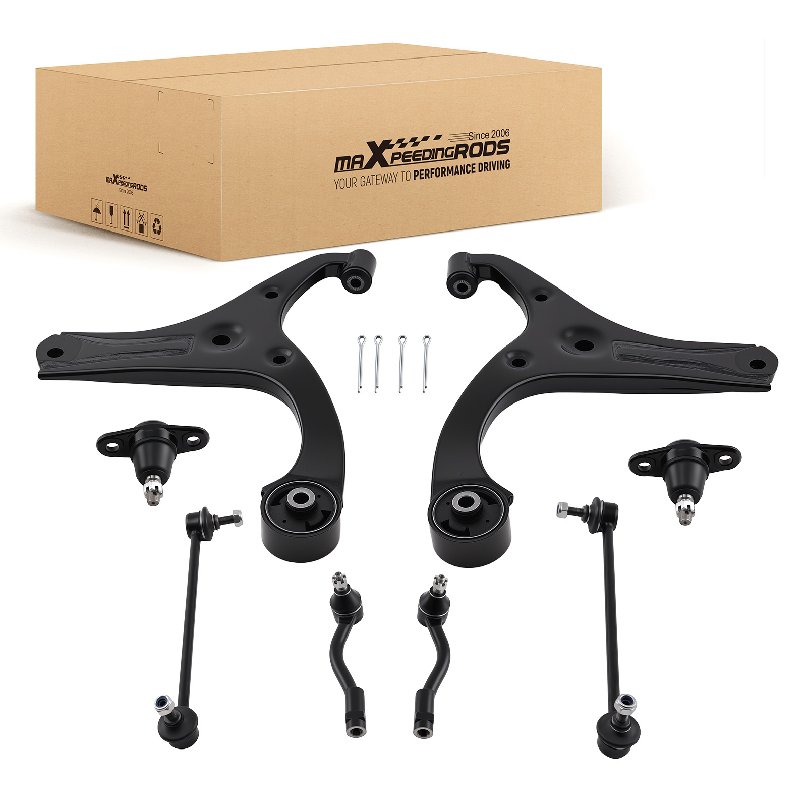 8x Lower Control Arm Kit for Hyundai Accent 2006-2011 Front Suspension ES800287