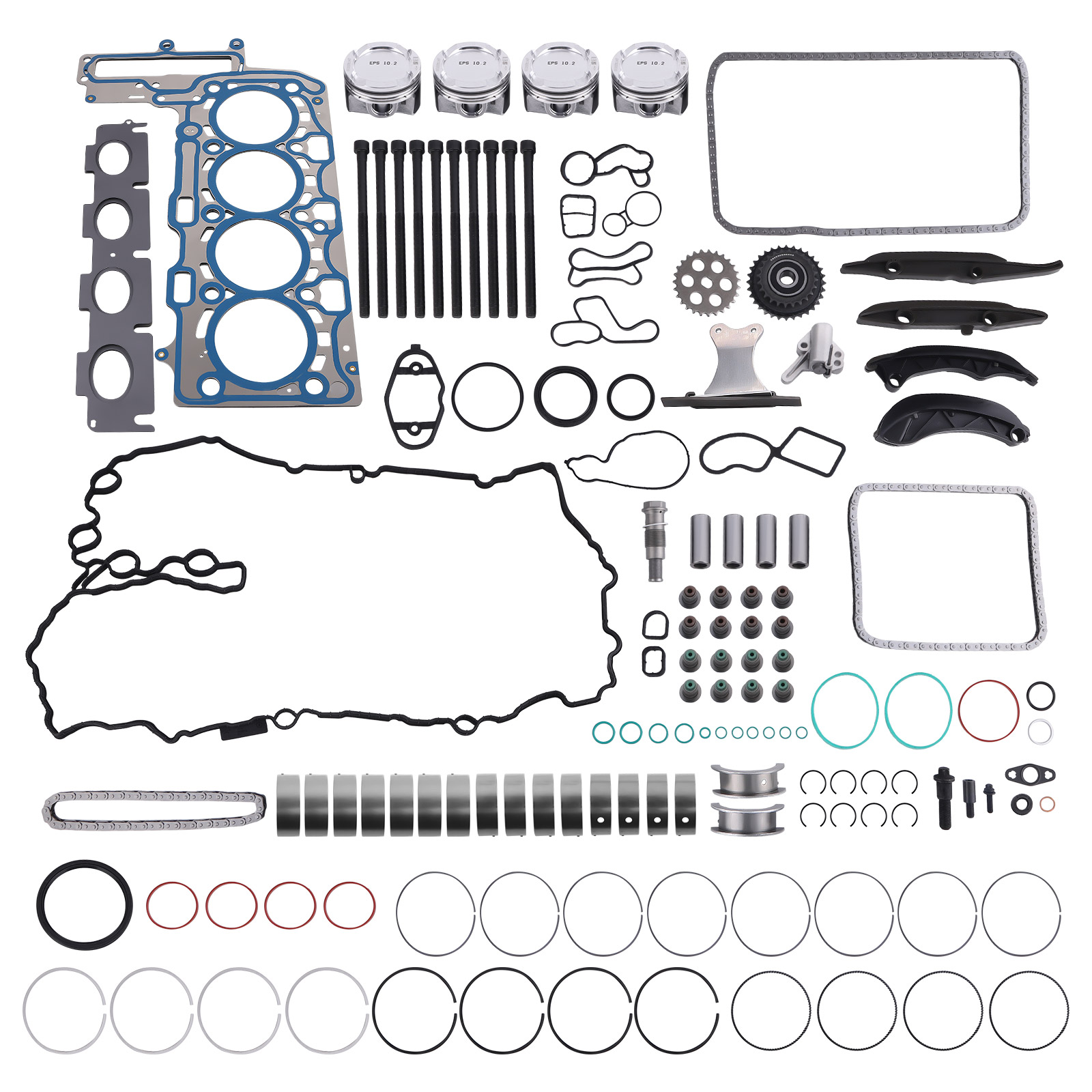 Overhaul Rebuild Kit Piston 82.00mm CR 11:1 for BMW 120i 220i 320i Mini Cooper