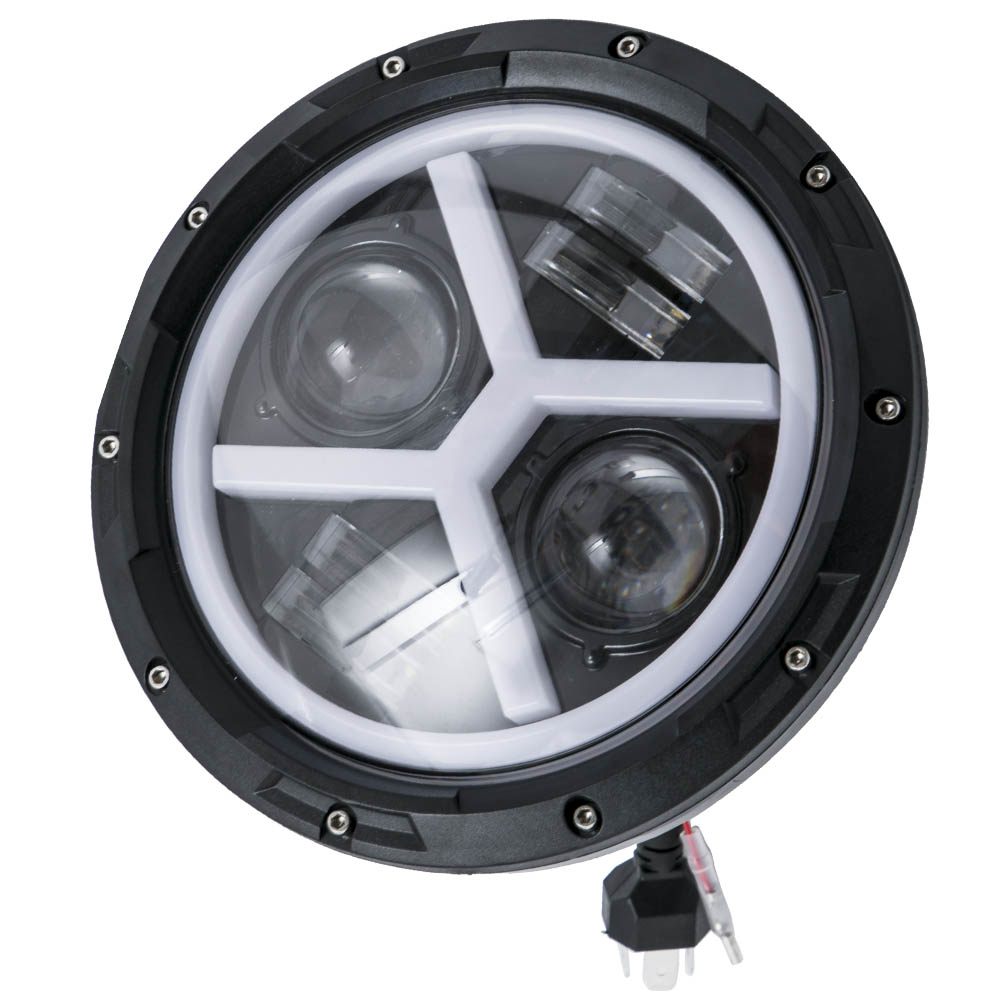 Round LED Headlight Kit for Jeep Wrangler JK 2/4 Door 2007-2015 7