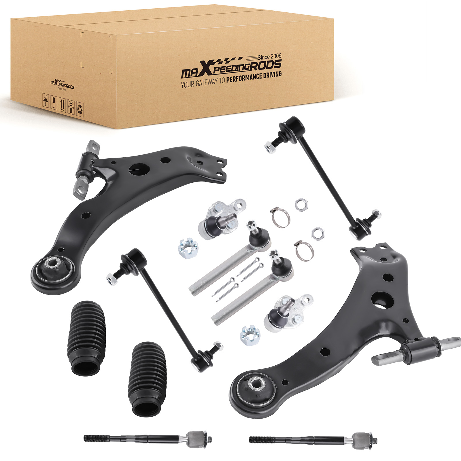 12pc Front Lower Control Arm Tie Rod for Toyota HIGHLANDER RX330/RX350 2004-2009