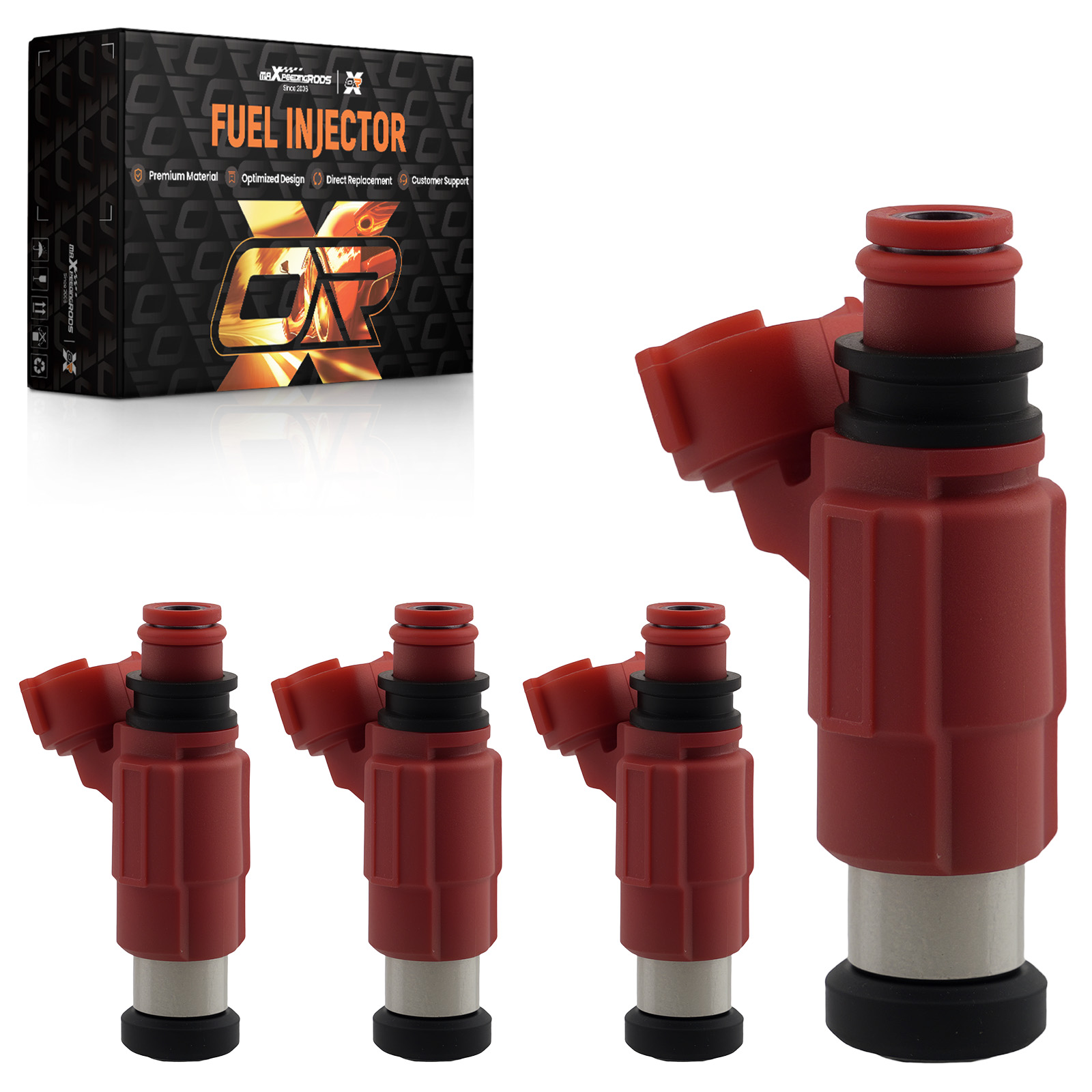 4* Fuel Injectors Set CDH210 For Yamaha 115 HP Outboard Red New 68V-8A360-00-00