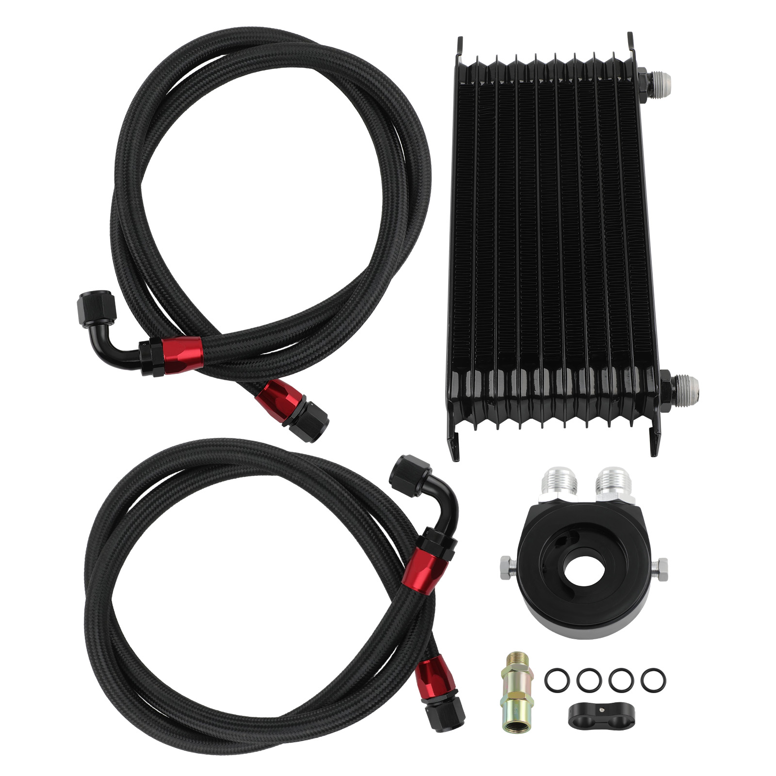 Radiatore ad Olio 10 Riga Exoracing Universal Raffreddatore Kit Termostato AN10