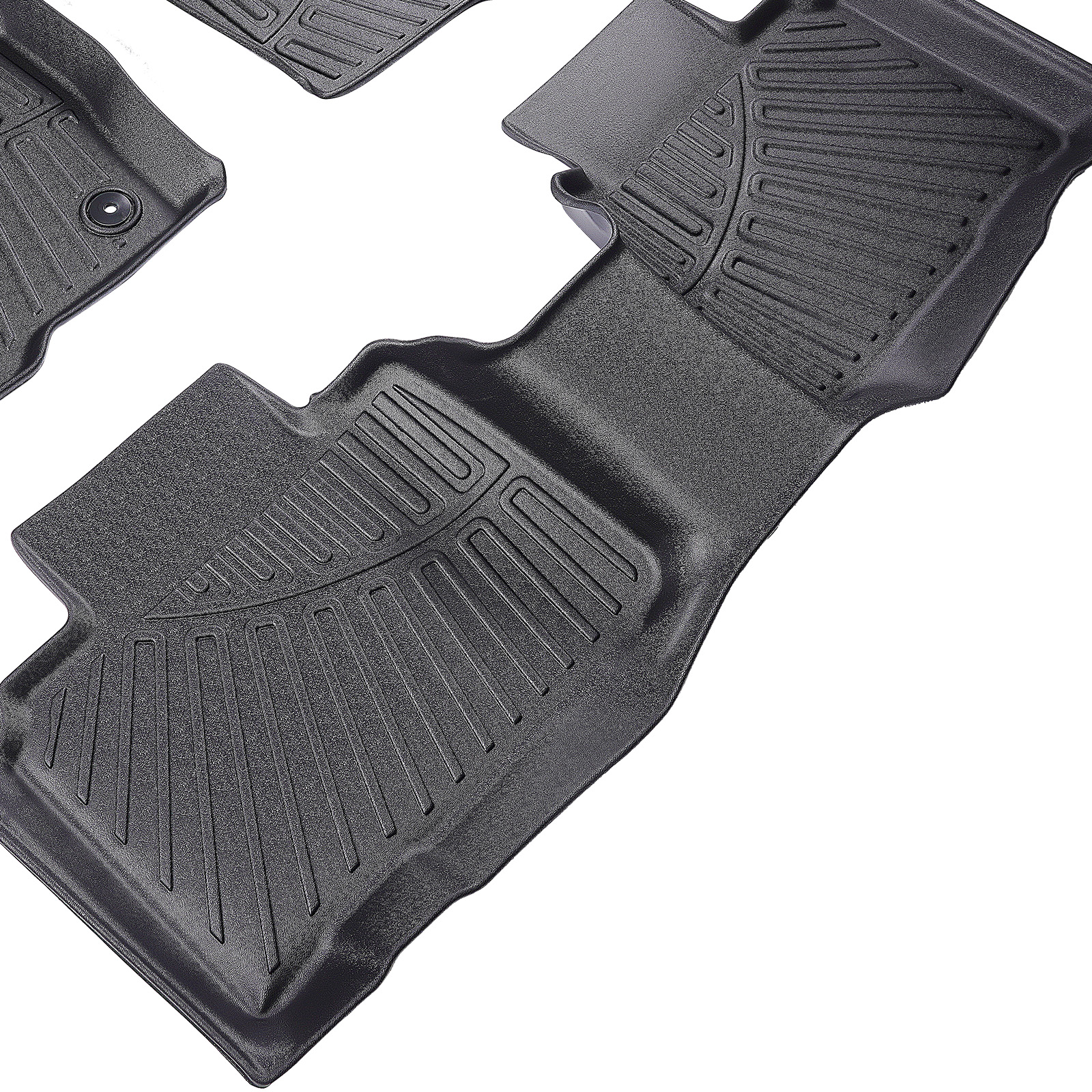 3Pcs Black Floor Mats Liners for Ford Edge 2015 2016 2017 2018-2025 Rubber TPE