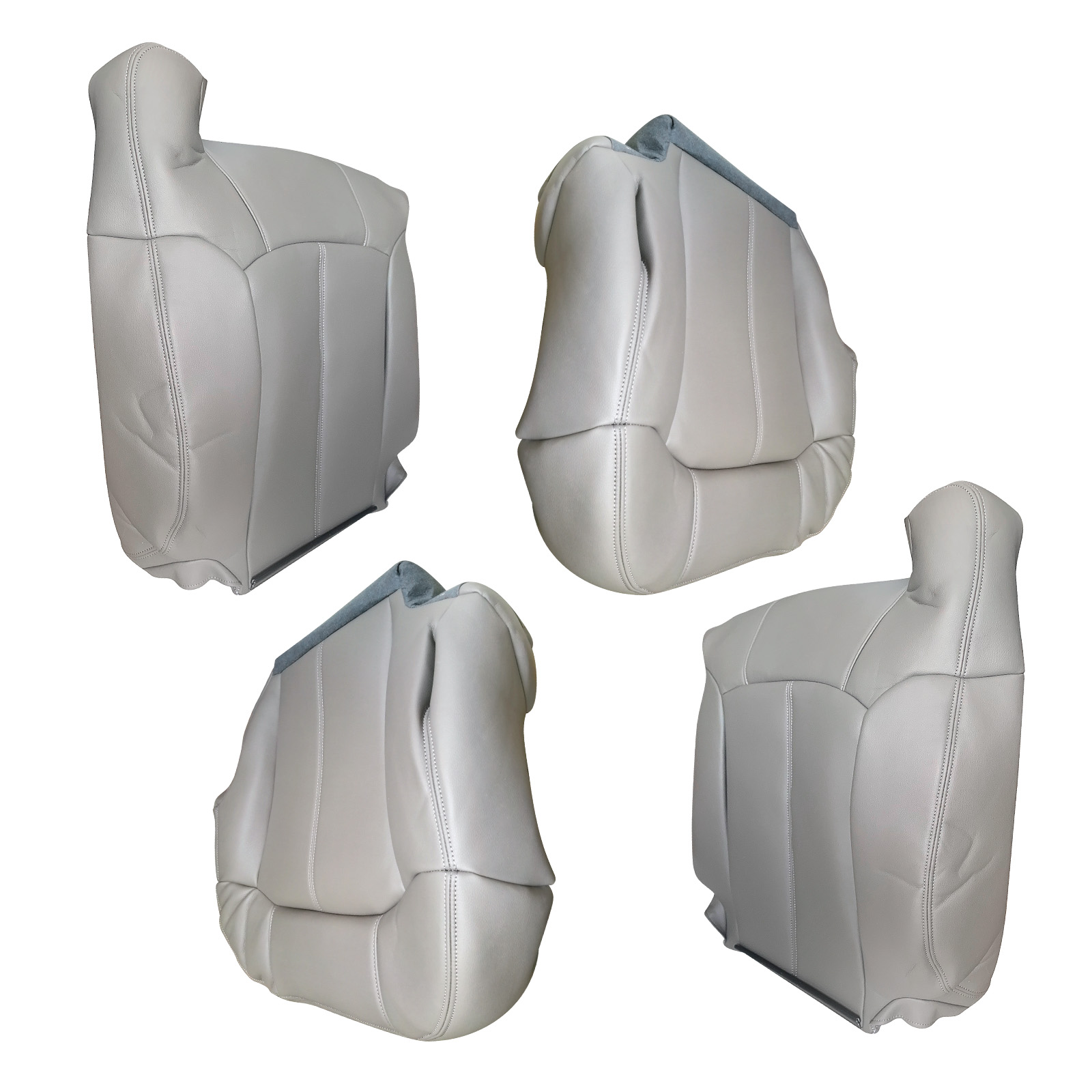 4pcs Driver & Passenger Side Seat Covers fit for Chevy Silverado 1999-2002 Gray