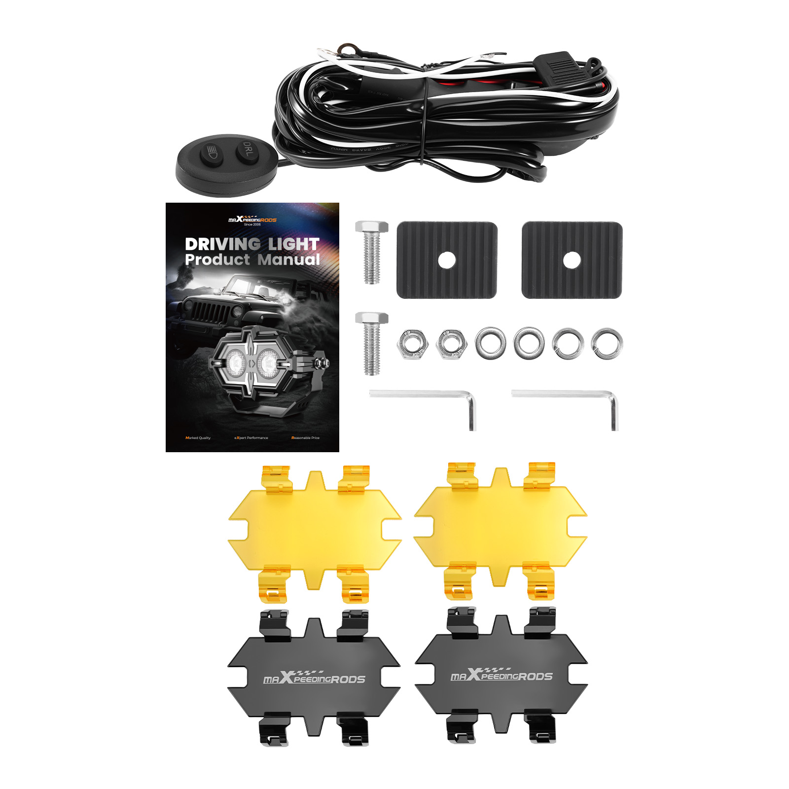 108W LED Arbeitsscheinwerfer Universal 4,5x2,5 Zoll IP68 Spot Flood Combo DRL