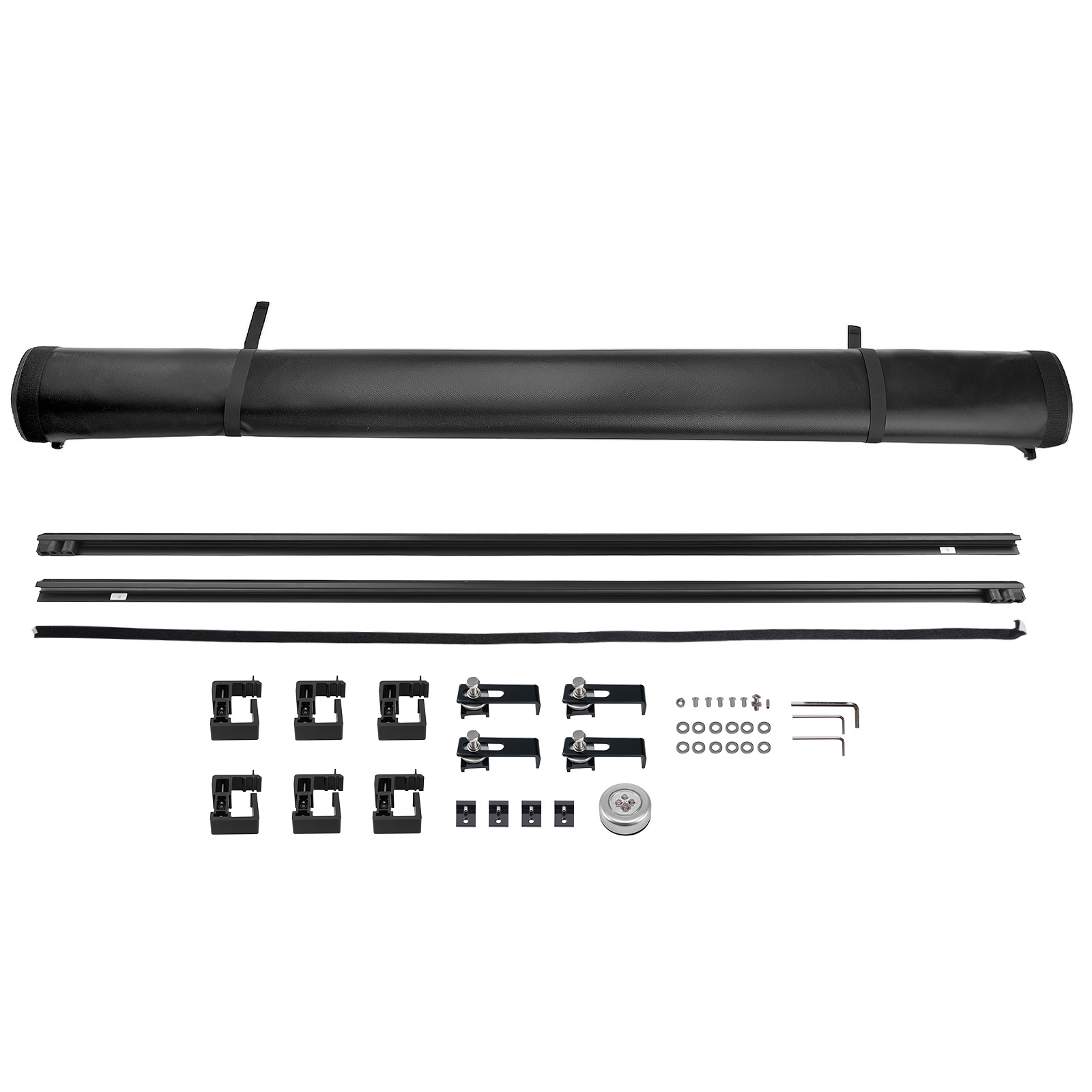 5.5ft Roll Up Truck Bed Tonneau Cover for Nissan Titan 2004-2014 2015 W/LED