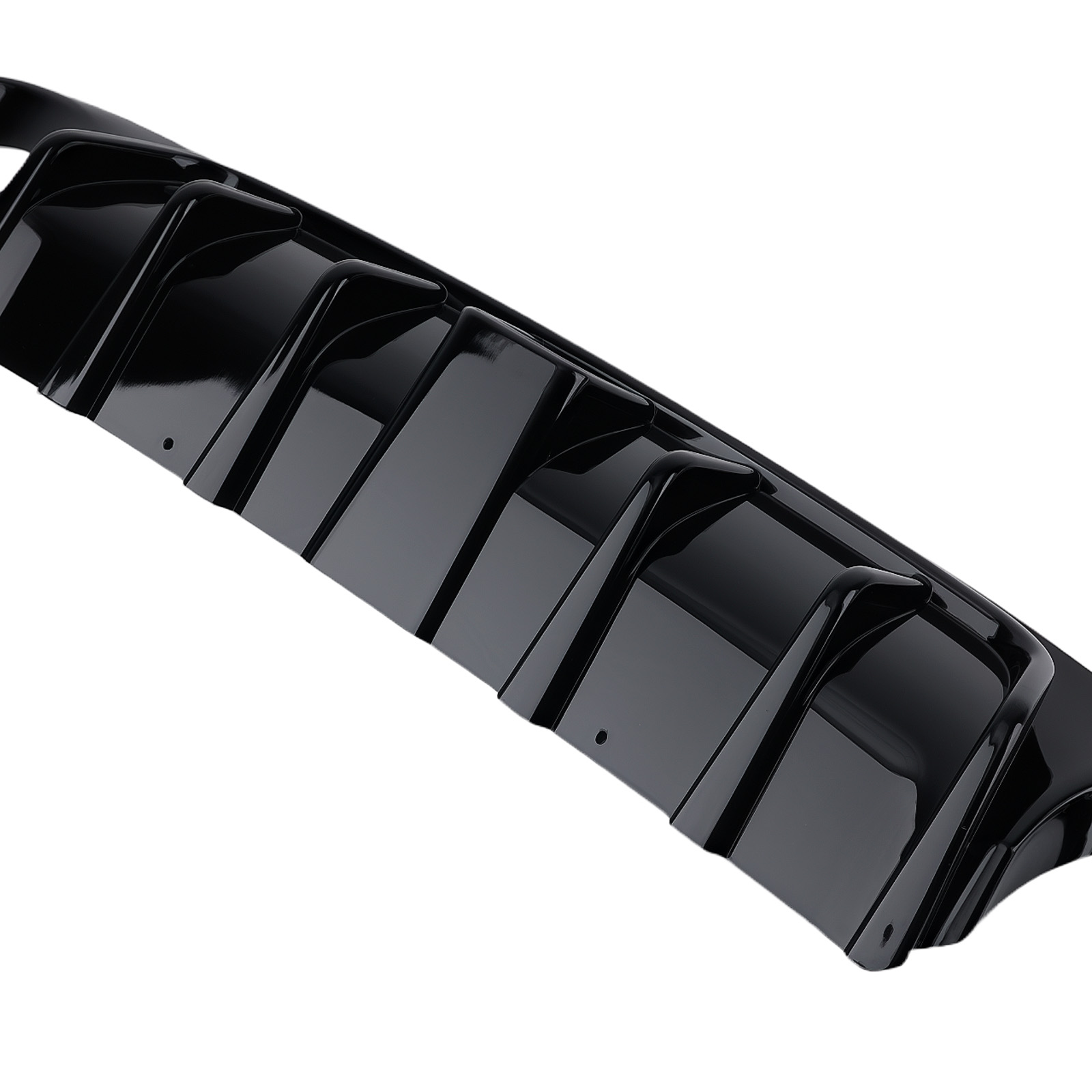 Gloss Black Rear Bumper Diffuser W/LED Light Brake For 2018-2023 Infiniti Q50