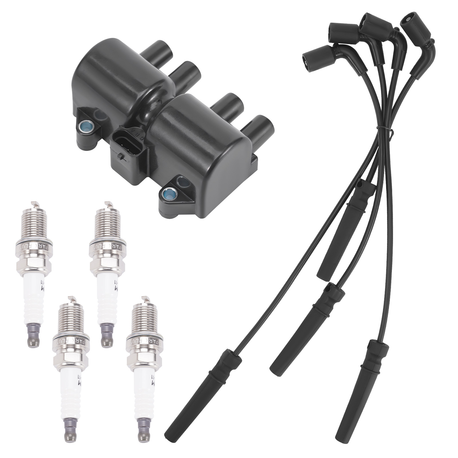 Ignition Coil & Spark Plug & Wire Set For Chevrolet Optra 2.0L I4 2004-2007