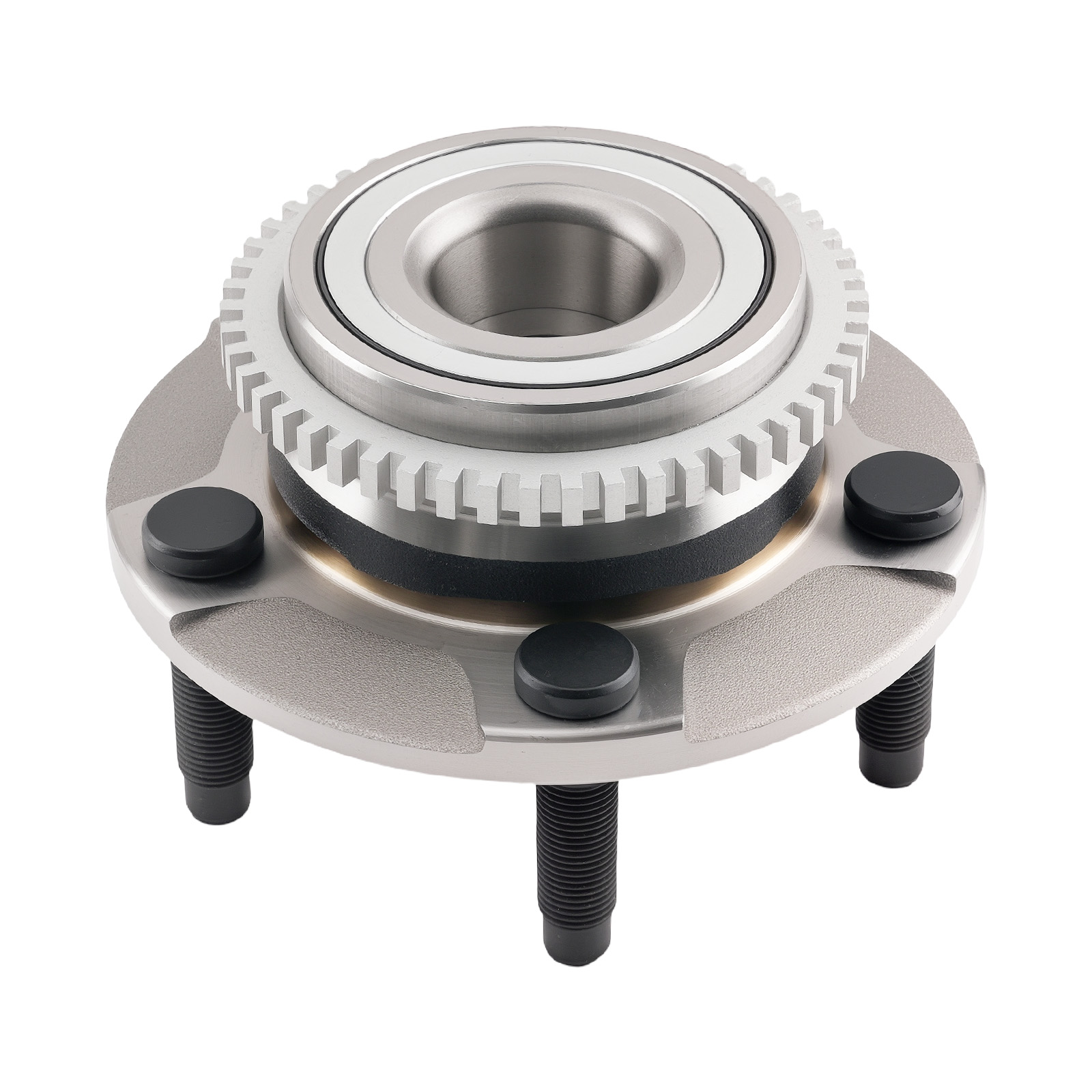Pair 5 Bolt Front Wheel Hub Bearing for Ford Mustang 94-04 1R332B633AA ABS Ring