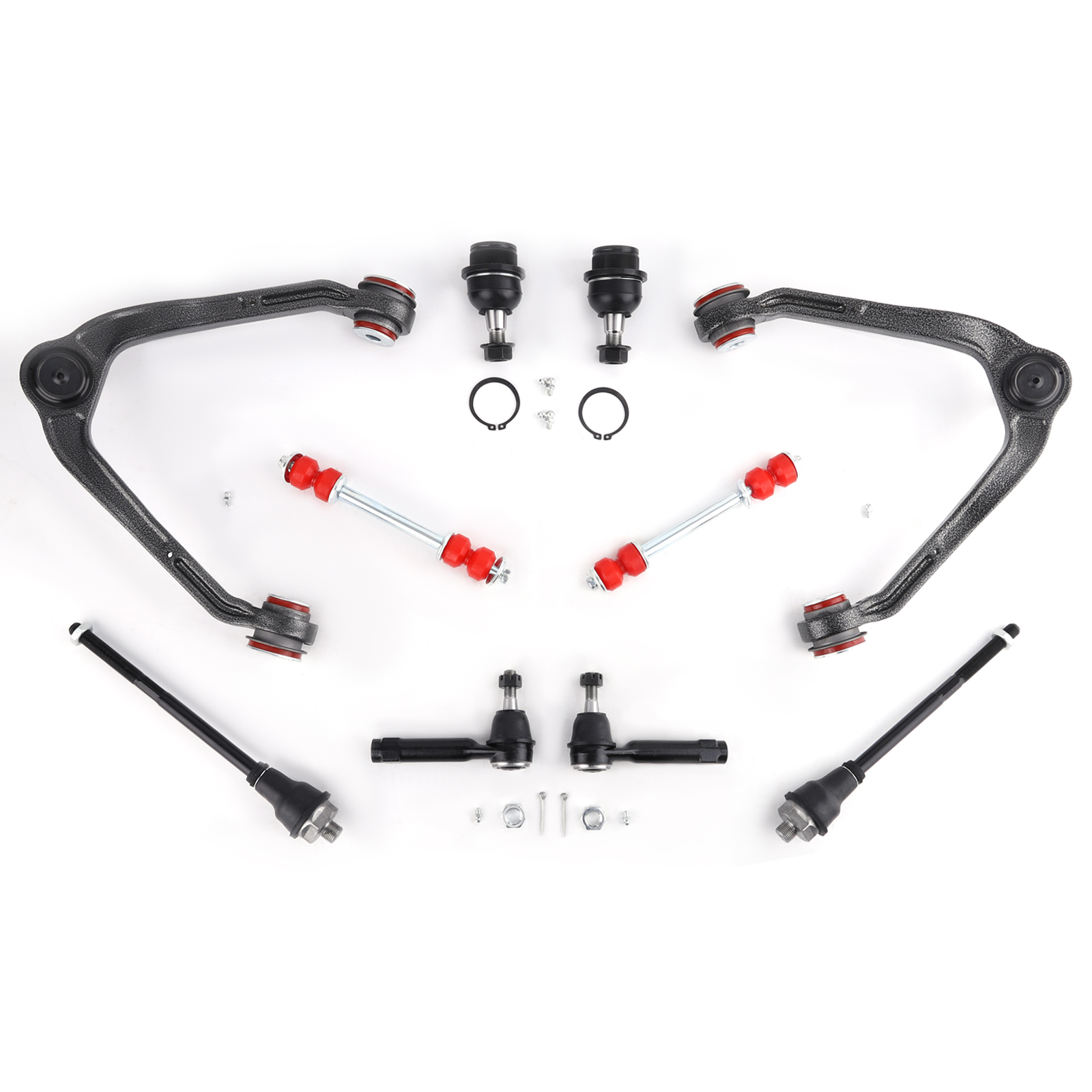 10x Front Upper Control Arms Ball Jiont Tie Rods for 99-07 Silverado Sierra 1500