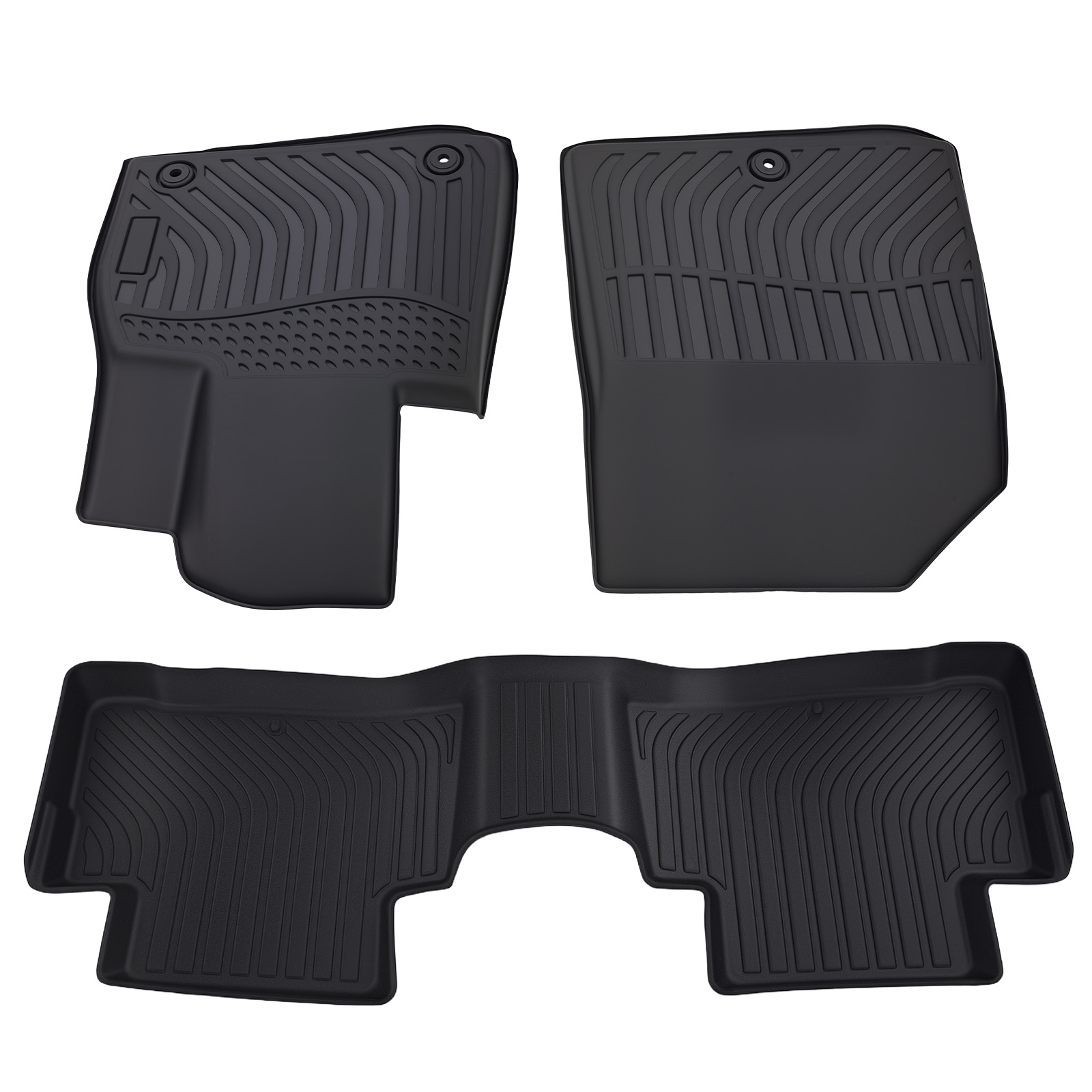 Black All-Weather Floor Mat Set for Hyundai Palisade 2020-2024 TPE Car Carpet