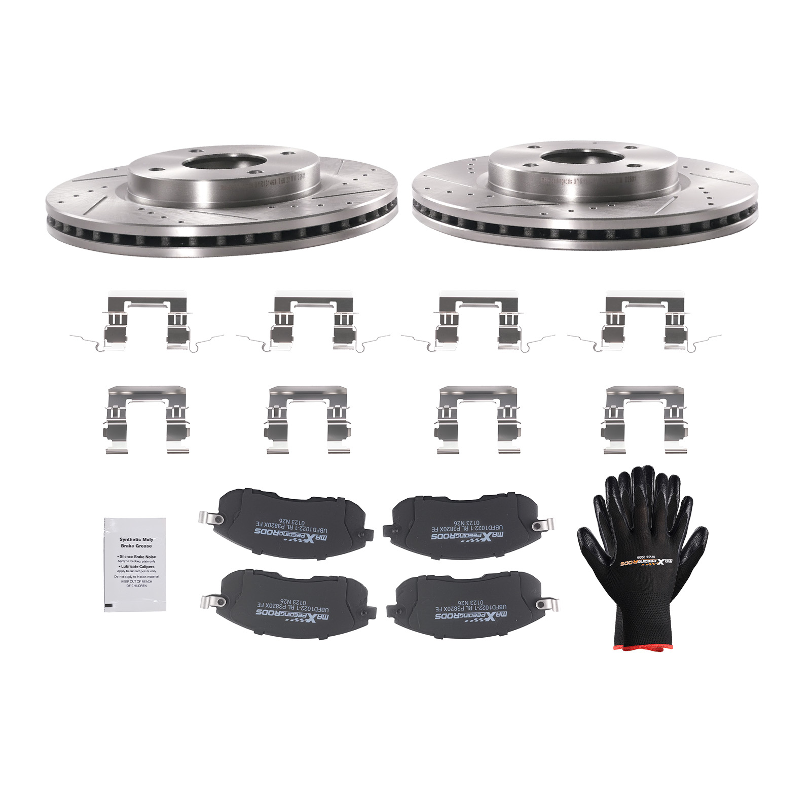 Front Drilled Slotted Brake Rotors with Pads for Nissan Sentra Versa Cube S31463
